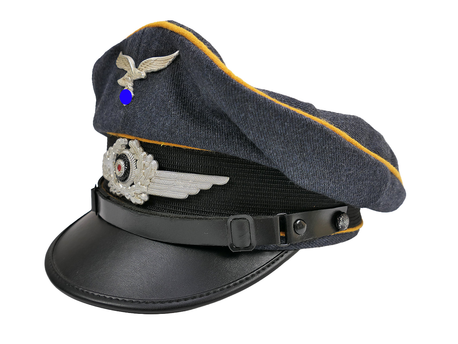 LUFTWAFFEN Pilot’s Cap, Paratrooper, fully decorated – COLLECTION BATTLE WORN