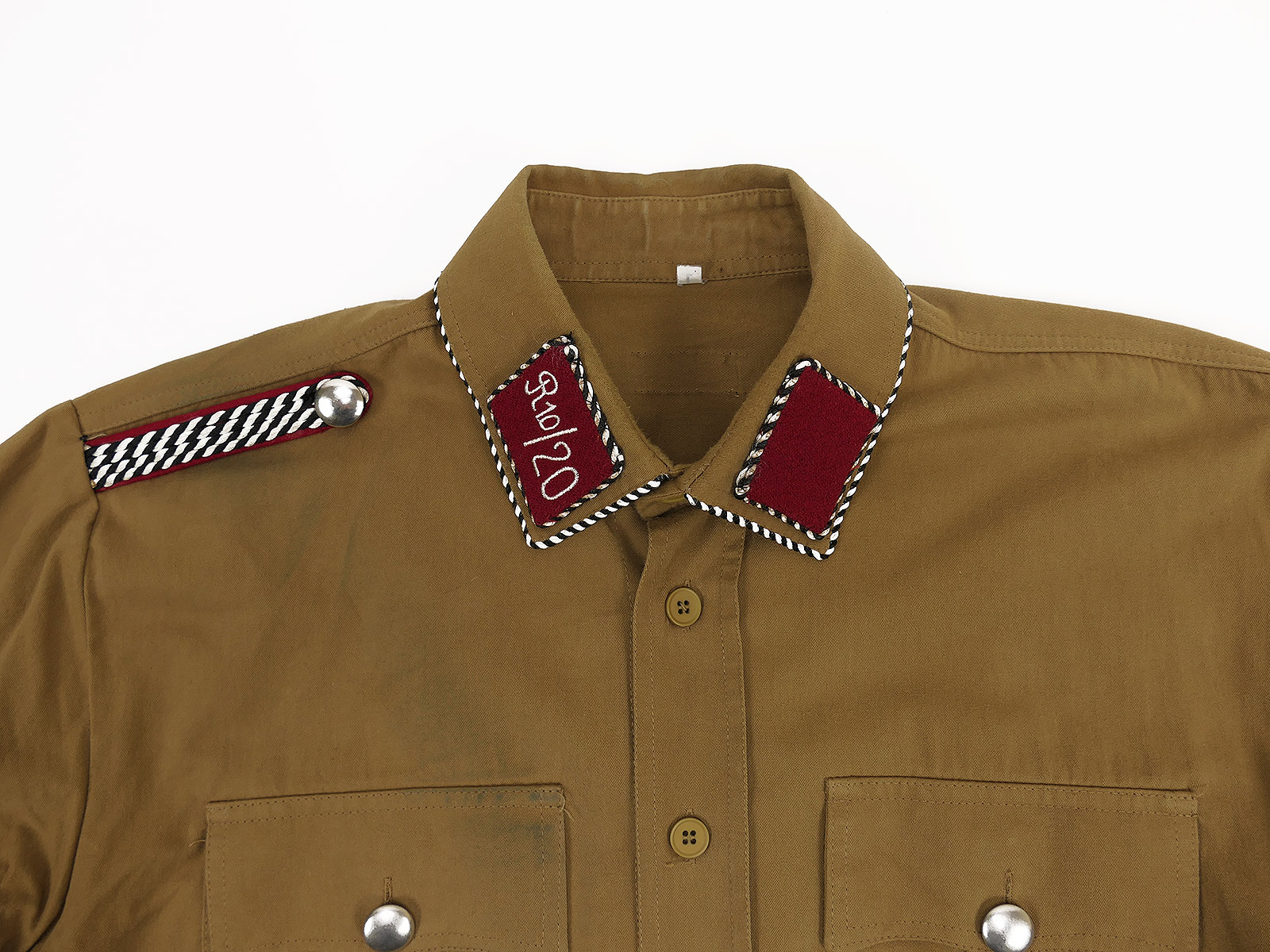 Single piece - film prop SA shirt / blouse R10/20 uniform shirt brown shirt size L