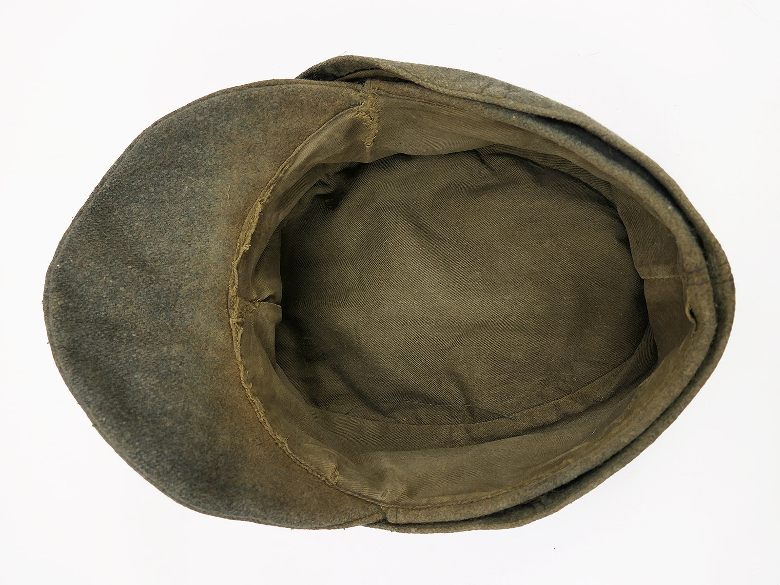 Army M43 field cap, FADE OUT, size 57, with original trapezoid detailing – COLLECTION