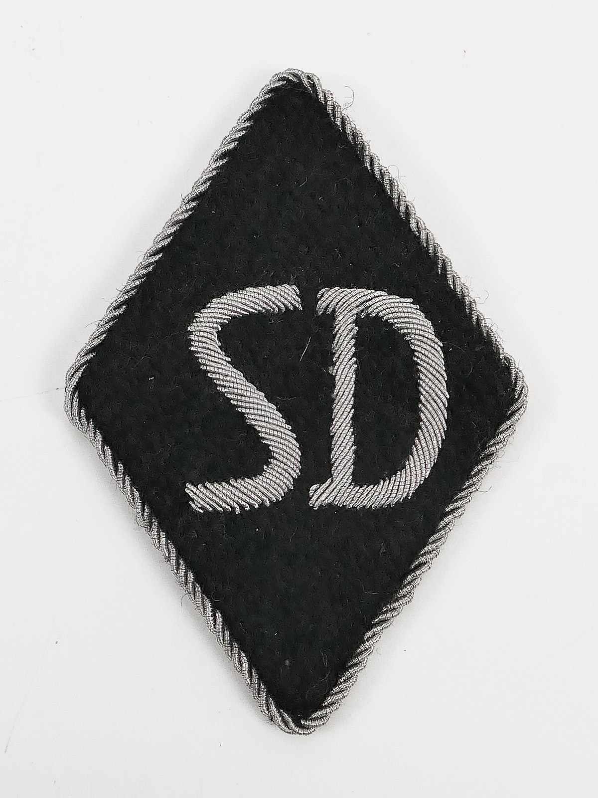 SD rhombus sleeve rhombus officer black silver thread