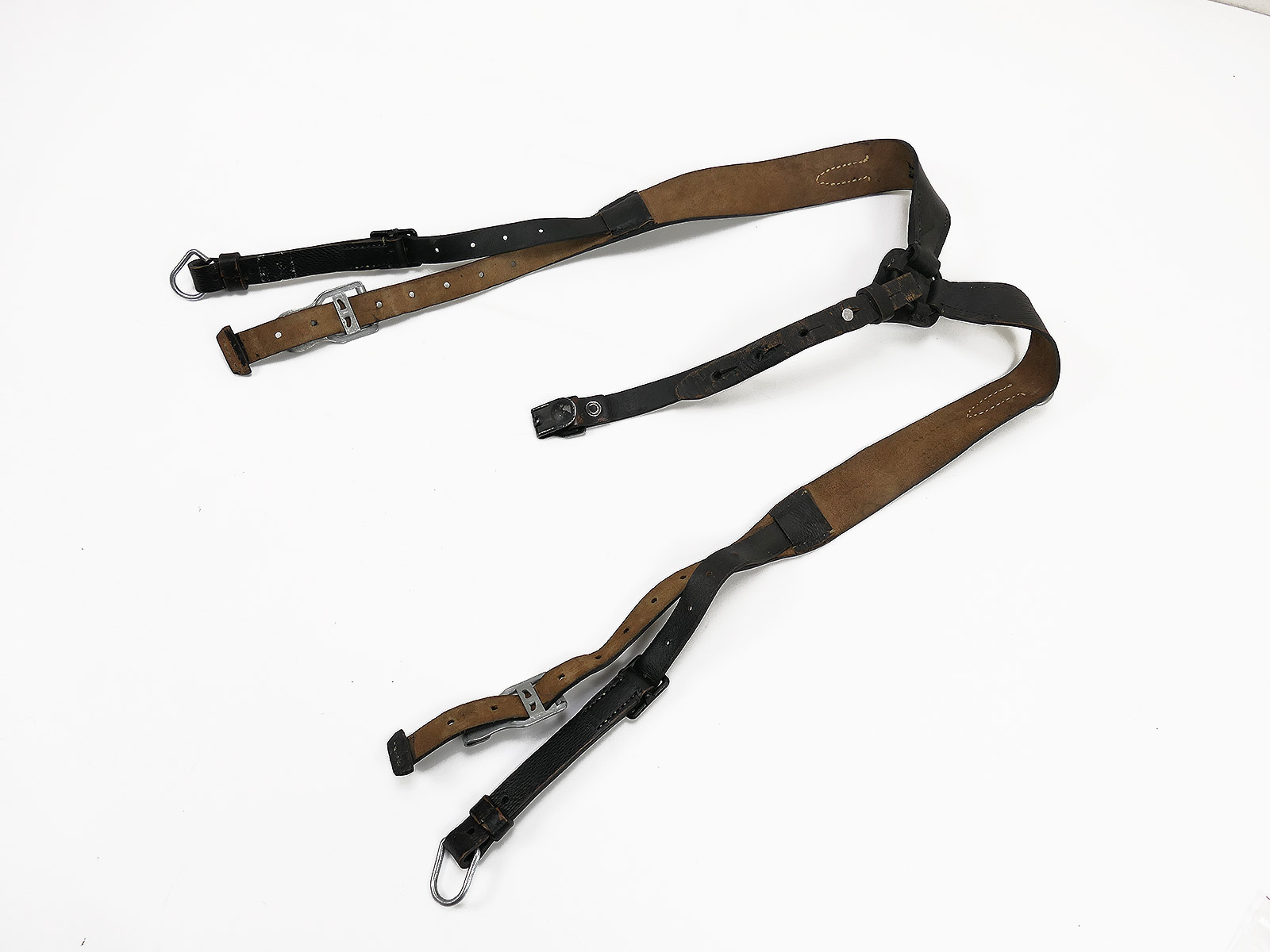 #11/ Wehrmacht Y-strap leather belt harness film prop