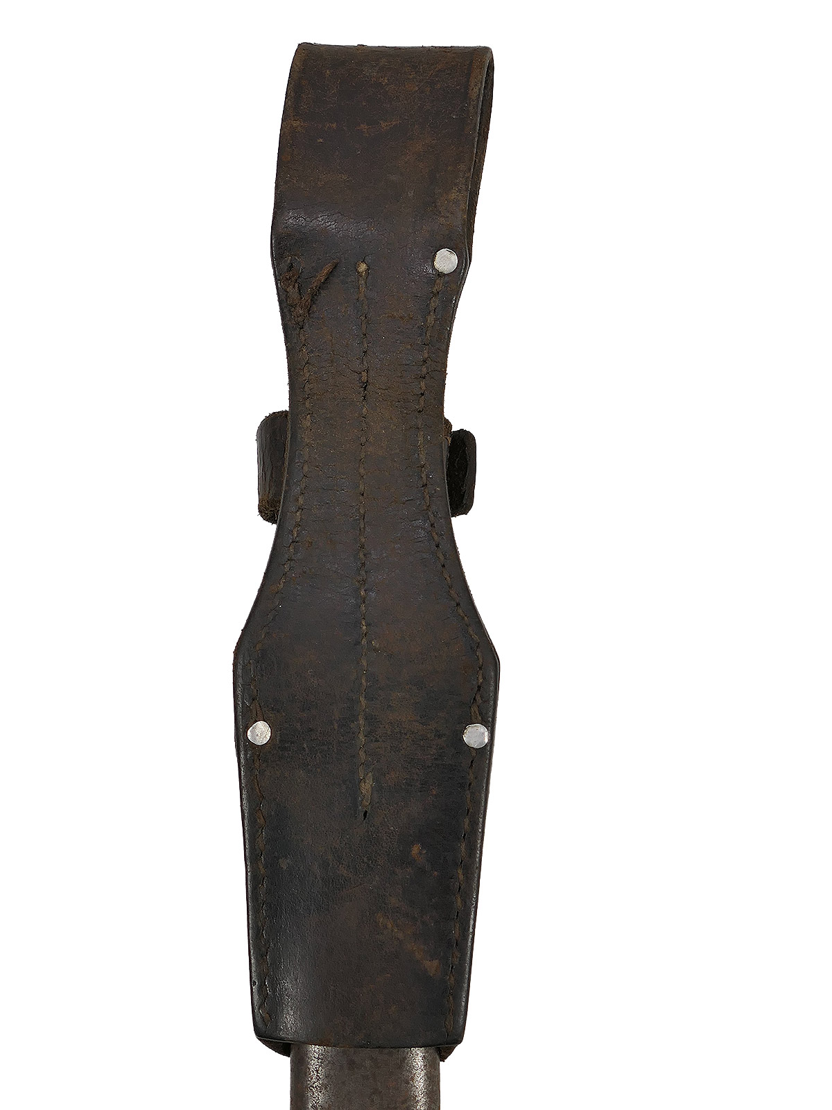 SET: Wehrmacht M84/98 bayonet for the K98 carbine / sidearm with scabbard + belt loop – BATTLE WORN