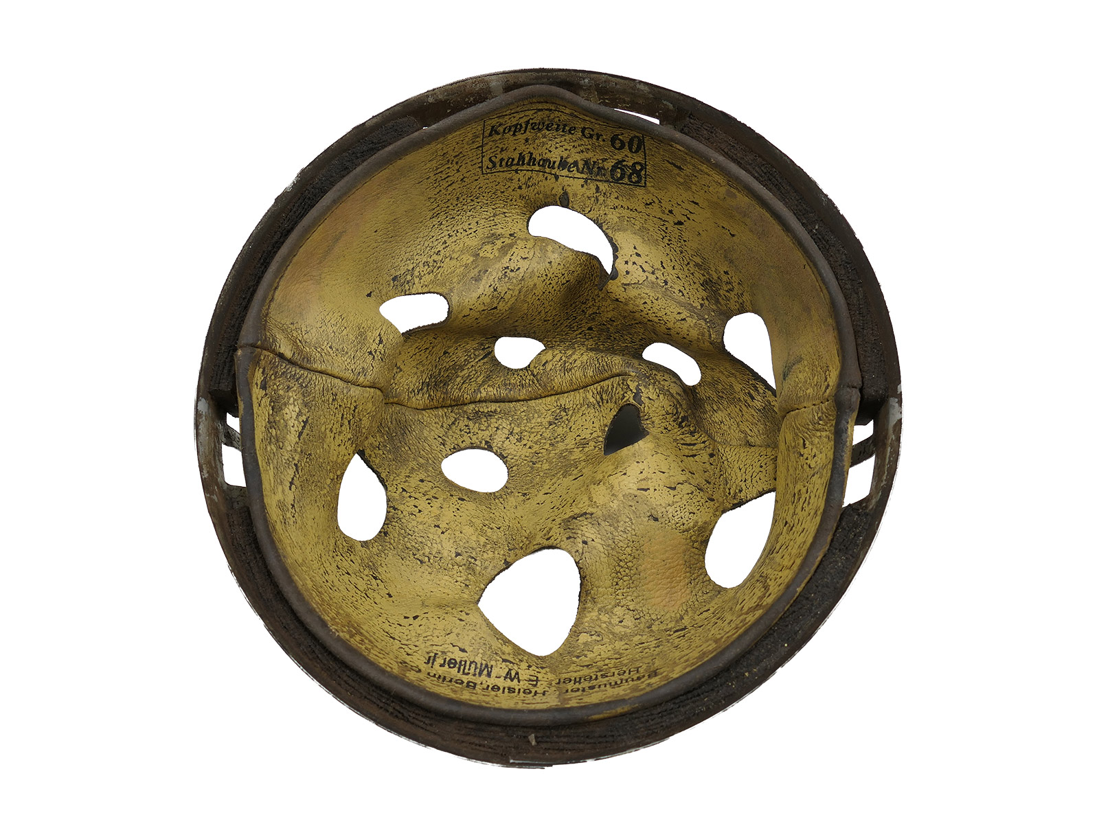 Liner helmet lining for M38 paratrooper helmet – Stahlhelm inner lining – BATTLE WORN