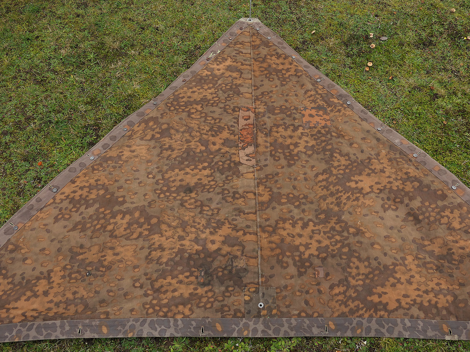 #A/ Waffen SS Original Tarpaulin – Oak Leaf Camouflage Tarpaulin – Battle-Worn