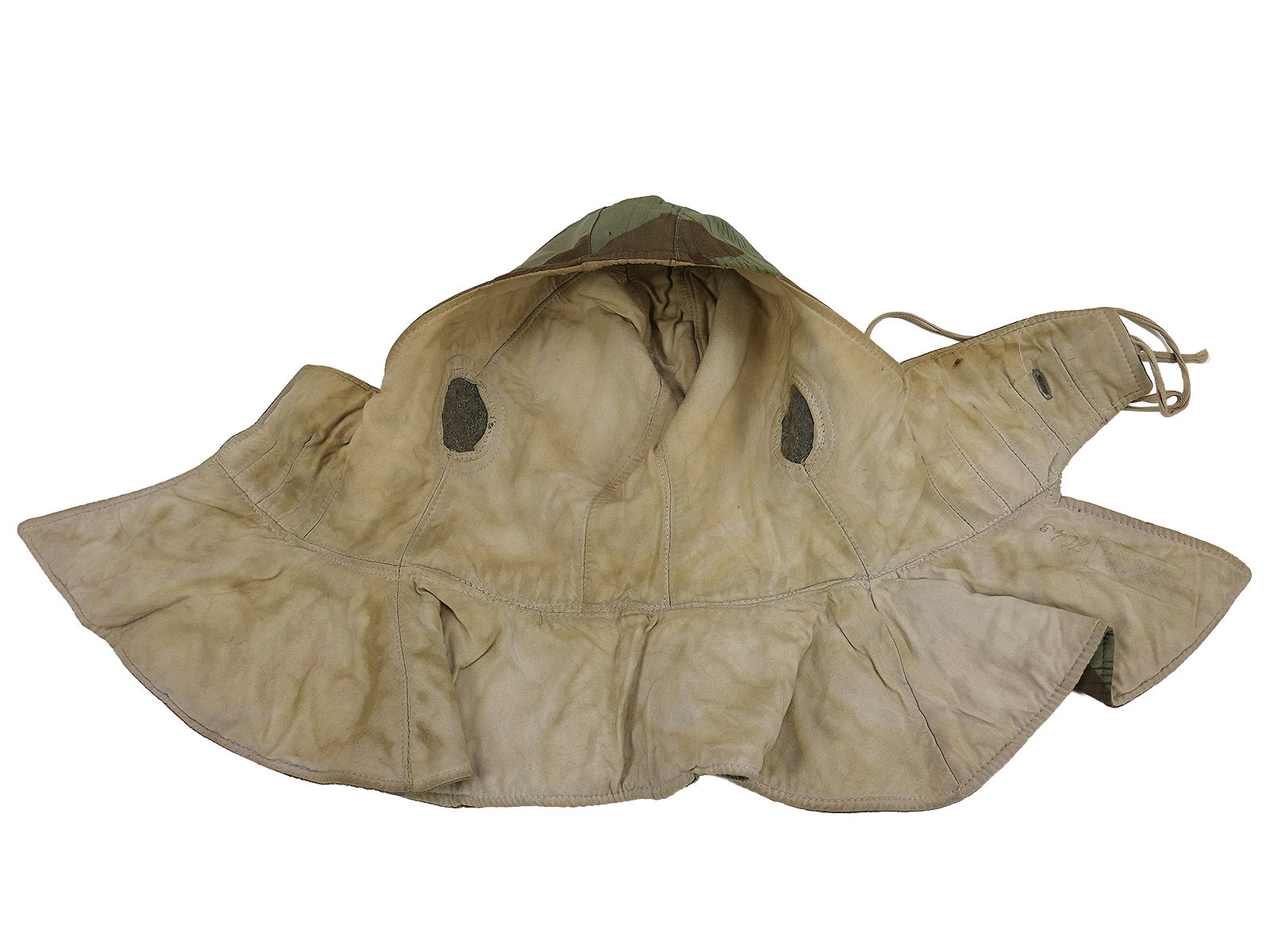 Original WW2 Wehrmacht winter balaclava, splinter camouflage / white reversible balaclava, winter reversible jacket COLLECTION