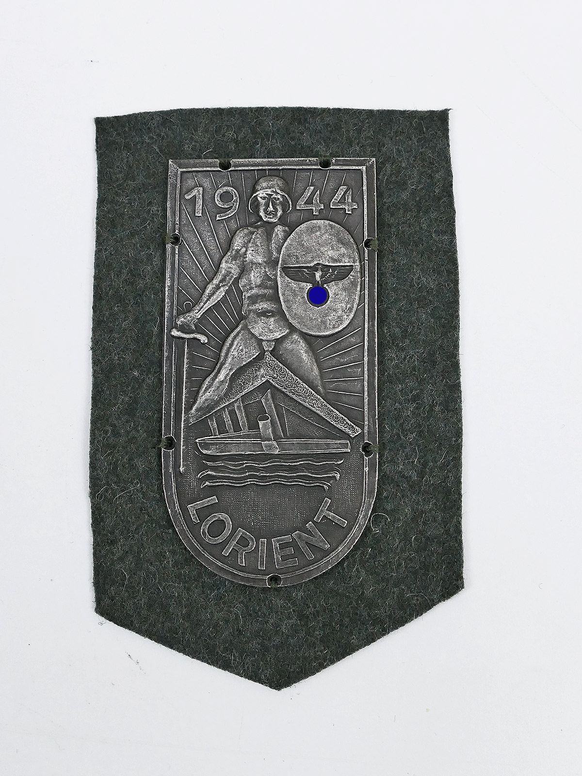 Wehrmacht sleeve shield Lorient 1944 Lorient shield field blouse