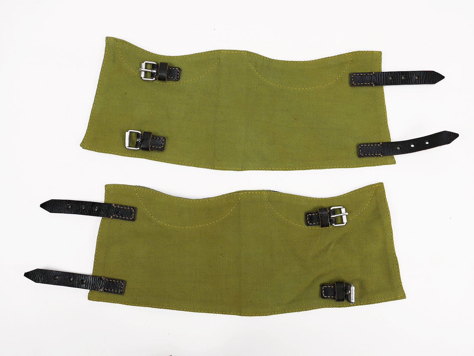 #5/ Wehrmacht-style pair of vintage gaiters * Handcrafted * for lace-up boots 