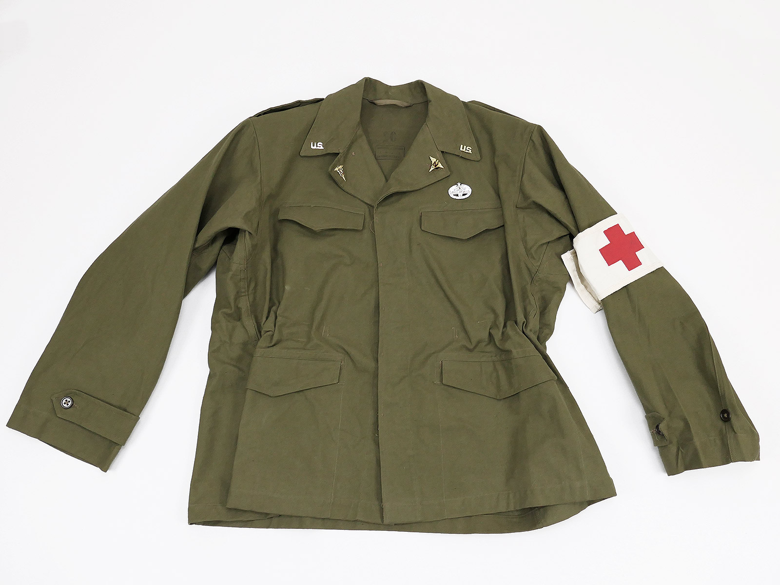 TYPE US WAC Women Army Corps M-1943 Red Cross Field Jacket Lt. Nurse Field Jacket Paramedic