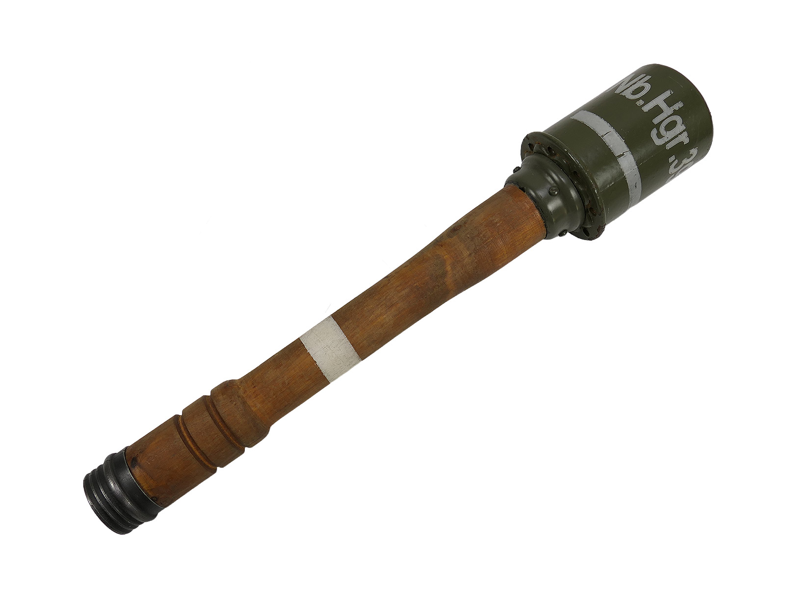One-off Wehrmacht M39 decorative smoke stick grenade, partially dismantlable – wood / metal