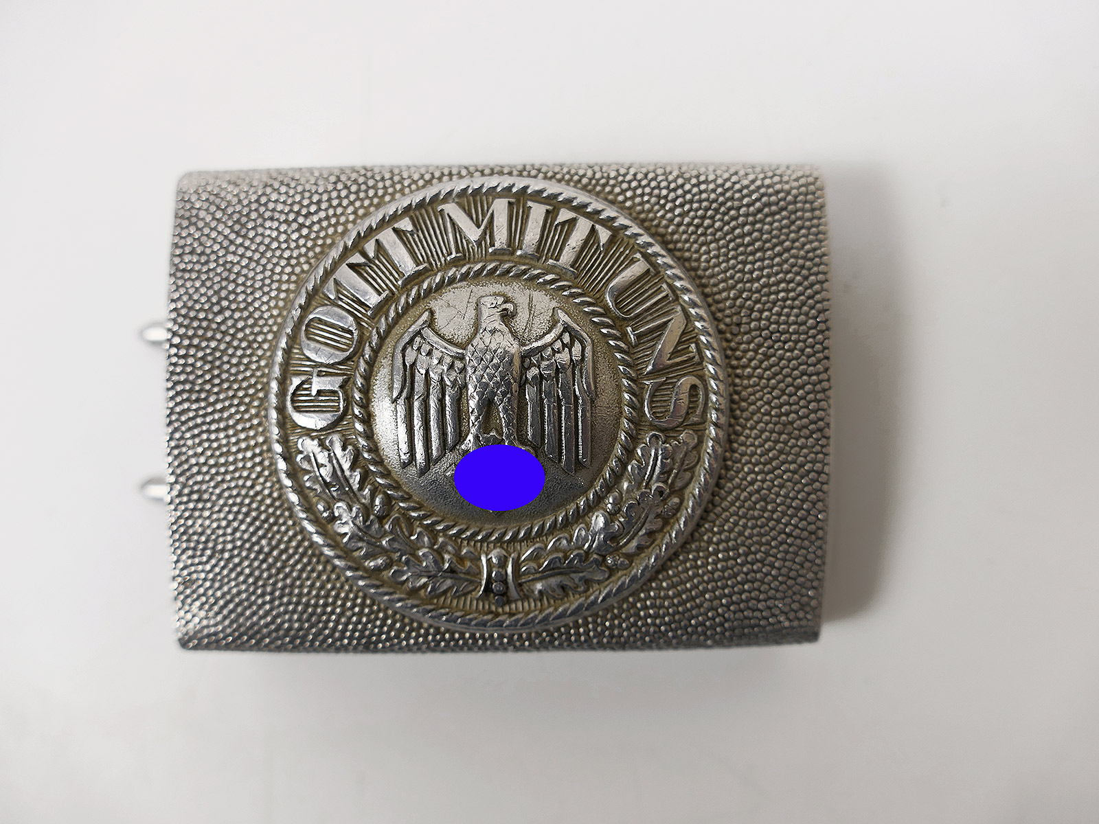 Army belt buckle for teams / tunic aluminium with stapled emblem Army belt buckle for teams / tunic aluminium with stapled emblem