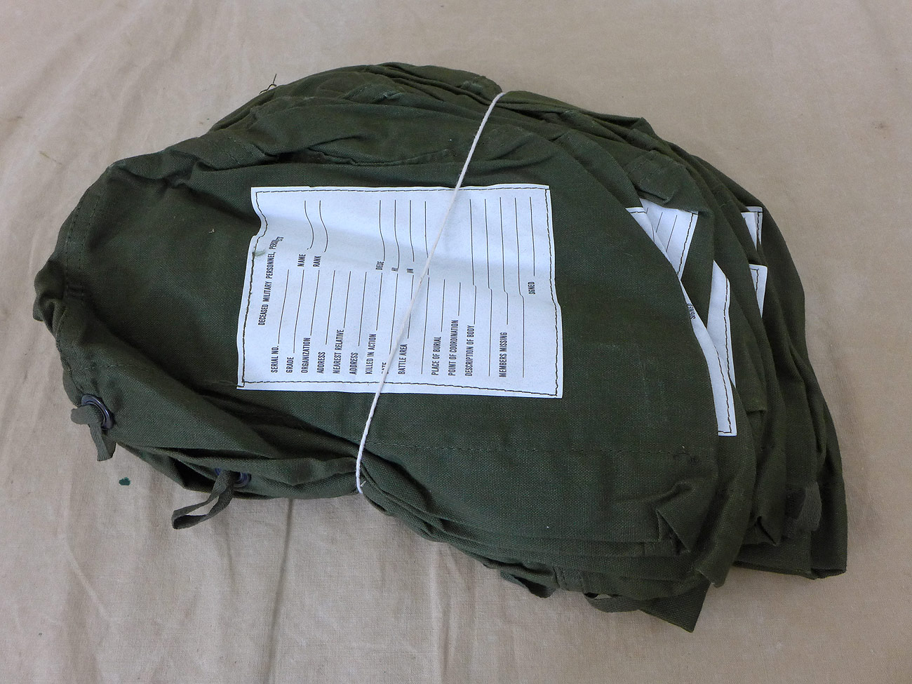 9868-2 US Vietnam Bag Deceased military personnel, Personal Effects / Bag 5x