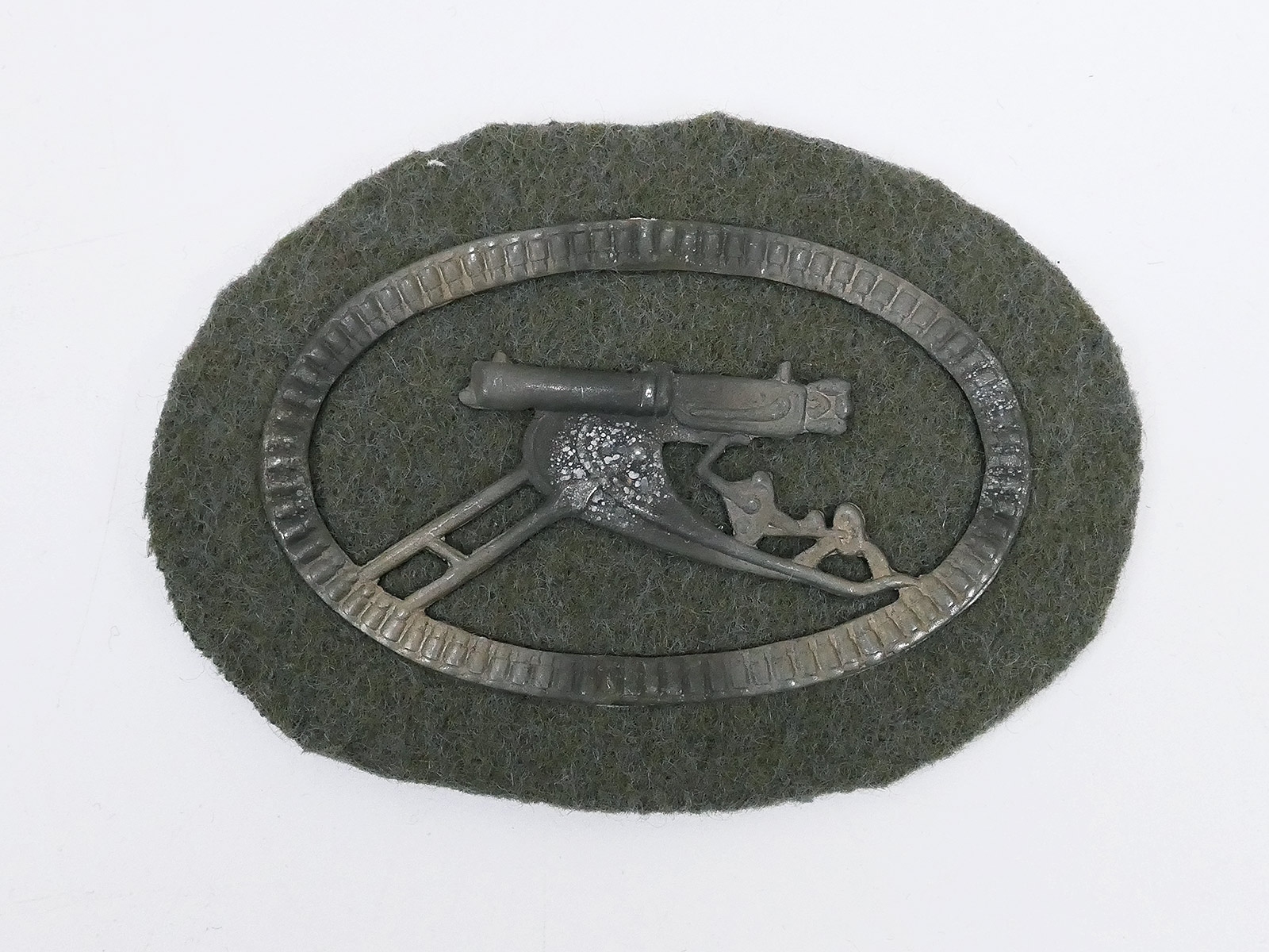 #C Imperial Field Blouse Sleeve Badge Machine Gun MG 08/15 WK1 FINE Fabric
