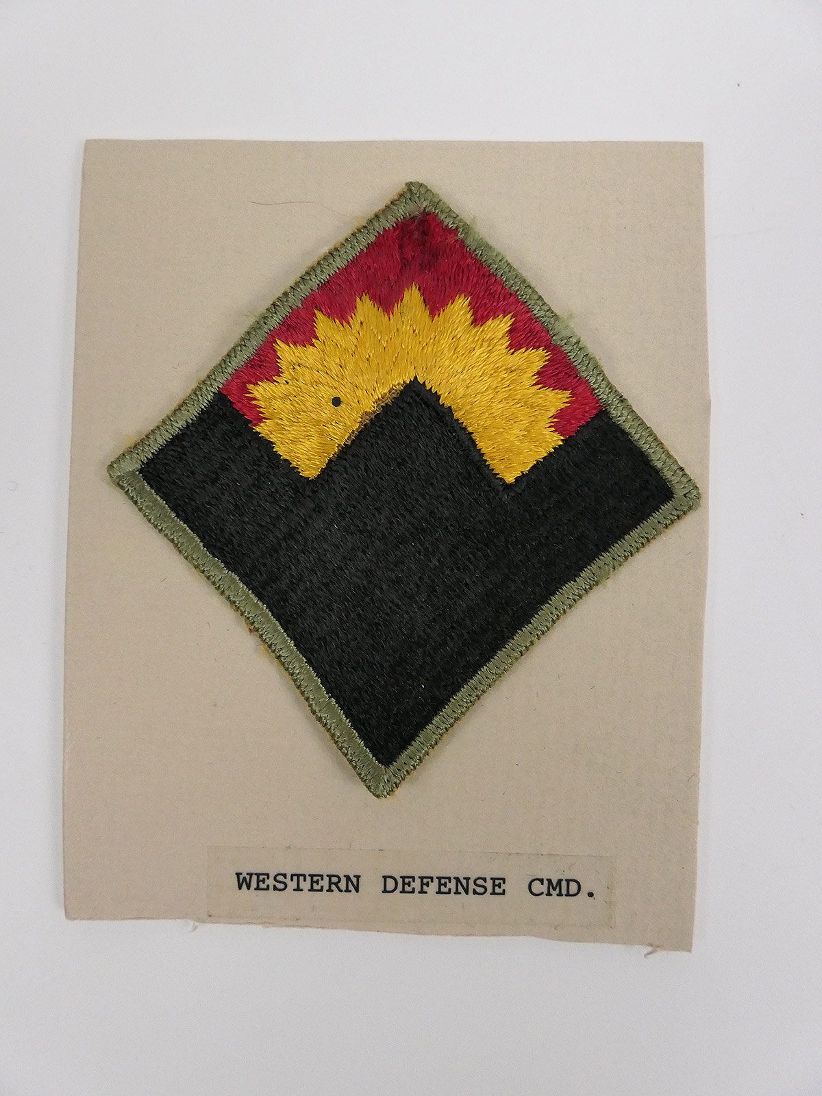 Original US ARMY WW2 Insignia Badge Western Defense Command Patch - U.S. Command / Special Units