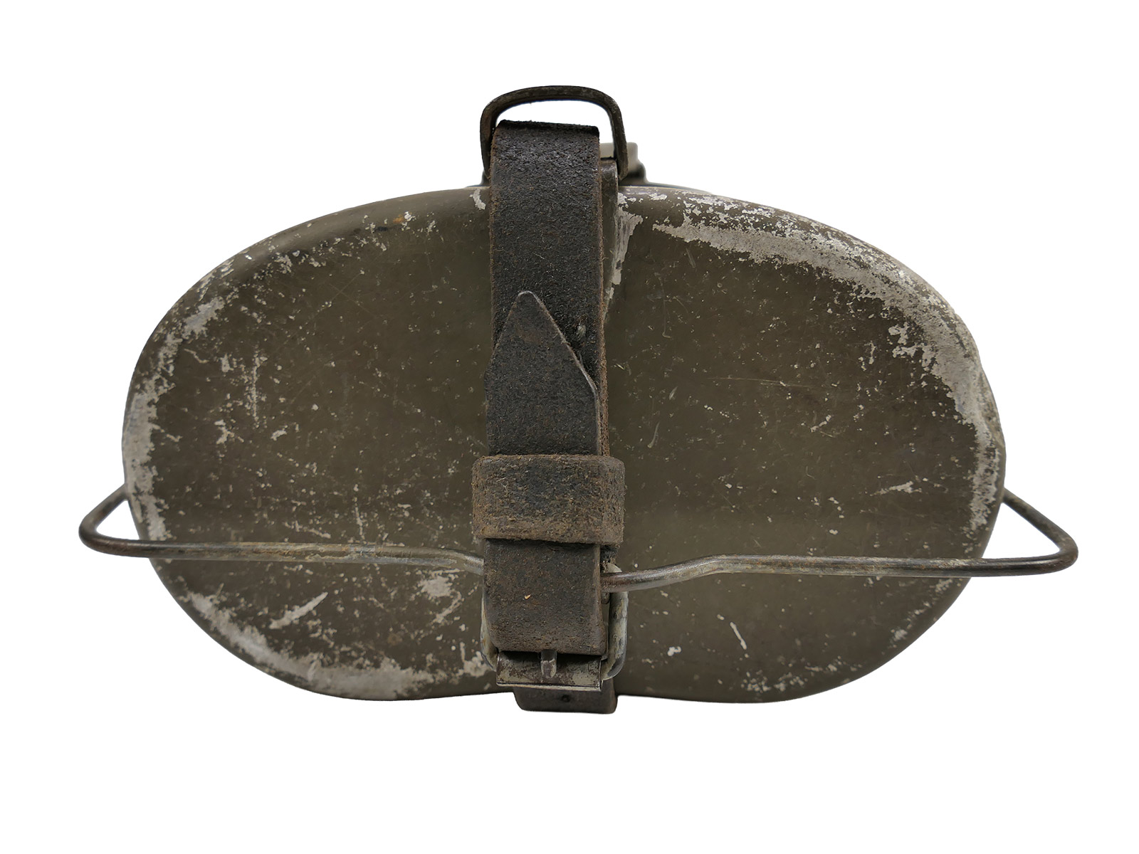 Wehrmacht cookware set, manufacturer MKL 41, with 95% of the original paintwork intact, complete with leather strap – COLLECTION