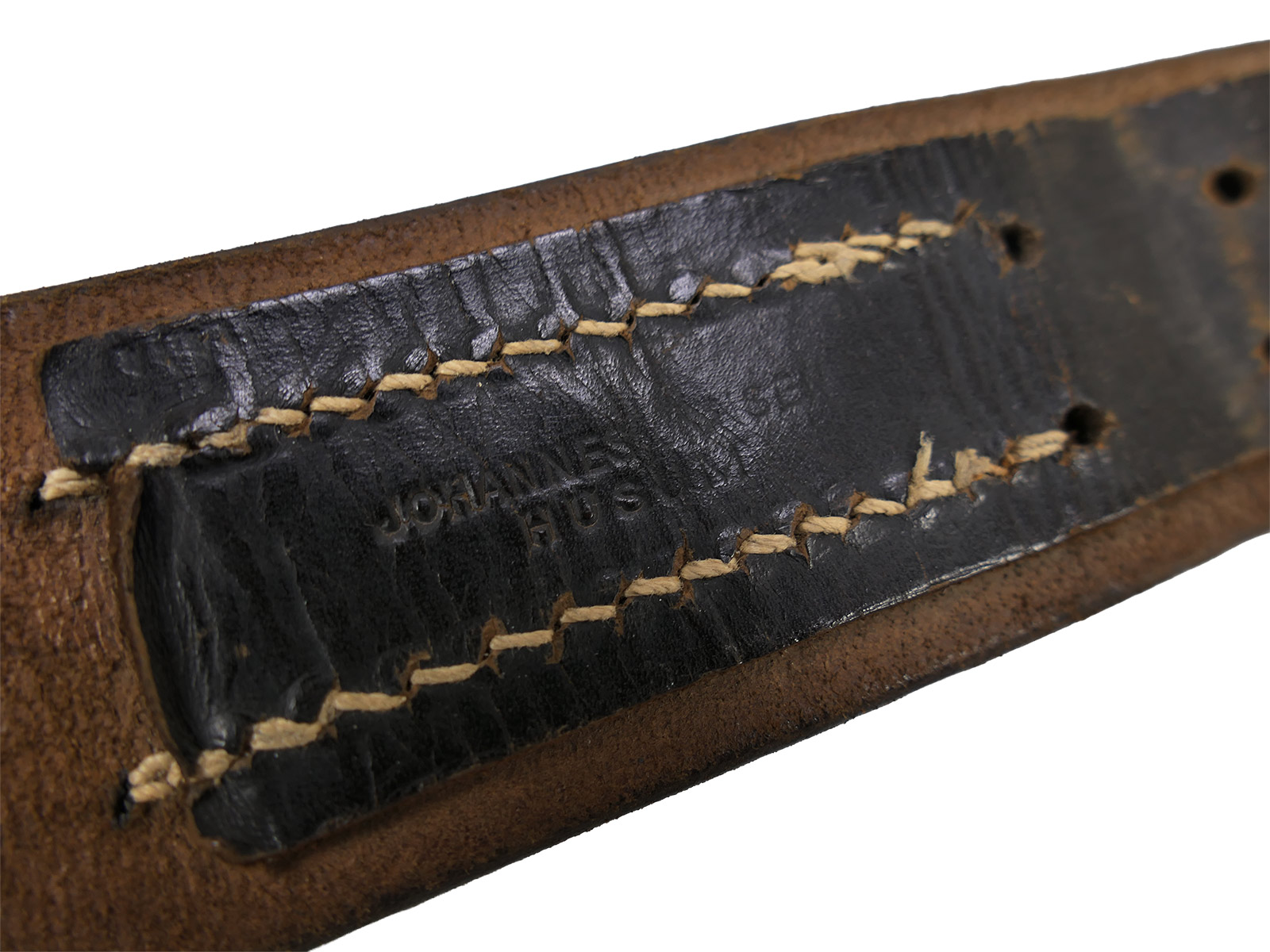 Vintage leather belt / belt strap, leather belt 104cm, COLLECTION BATTLE WORN