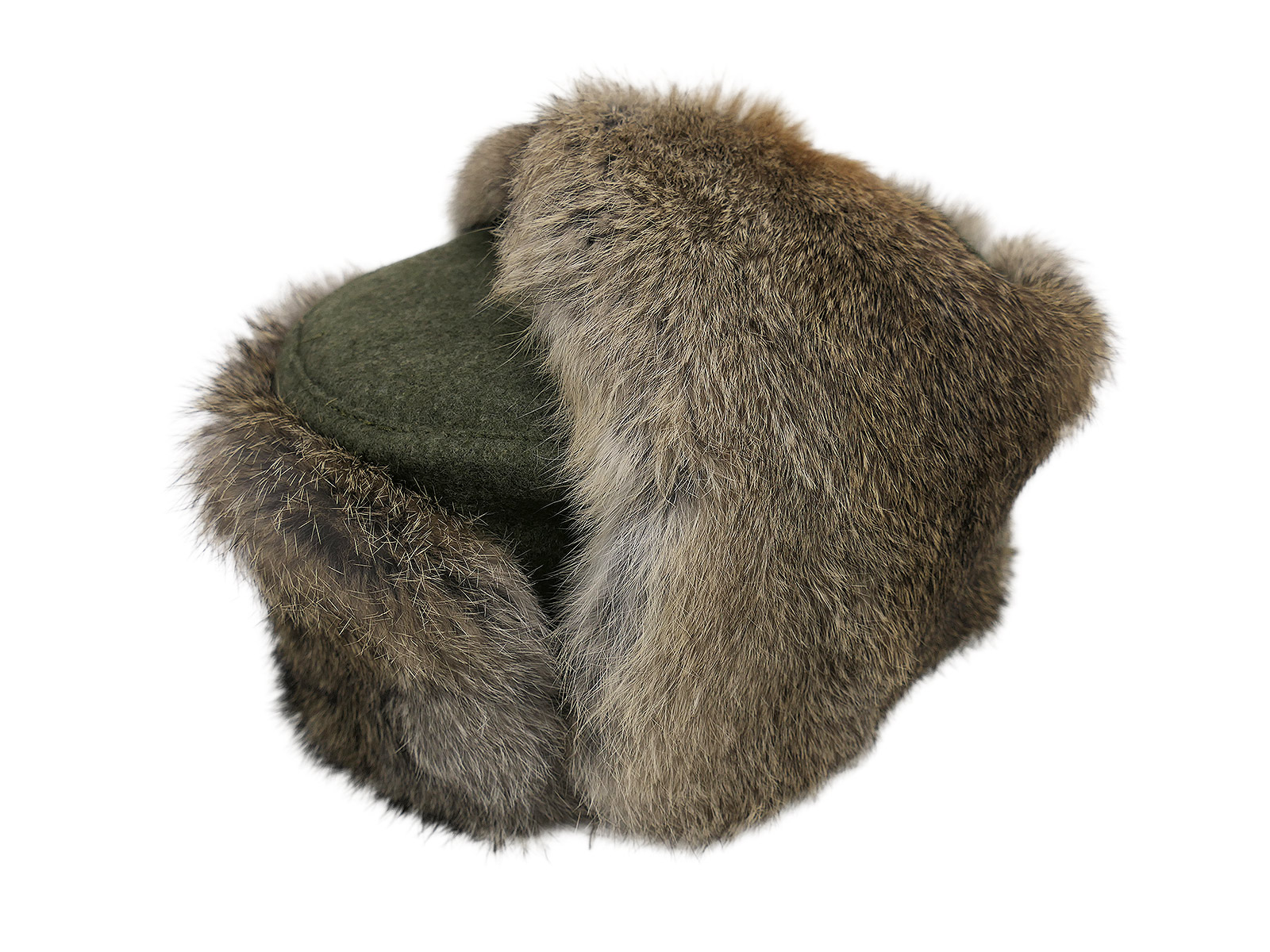 57/1 Wehrmacht Eastern Front winter cap, fur cap, rabbit fur, hare fur, field cap, size 57