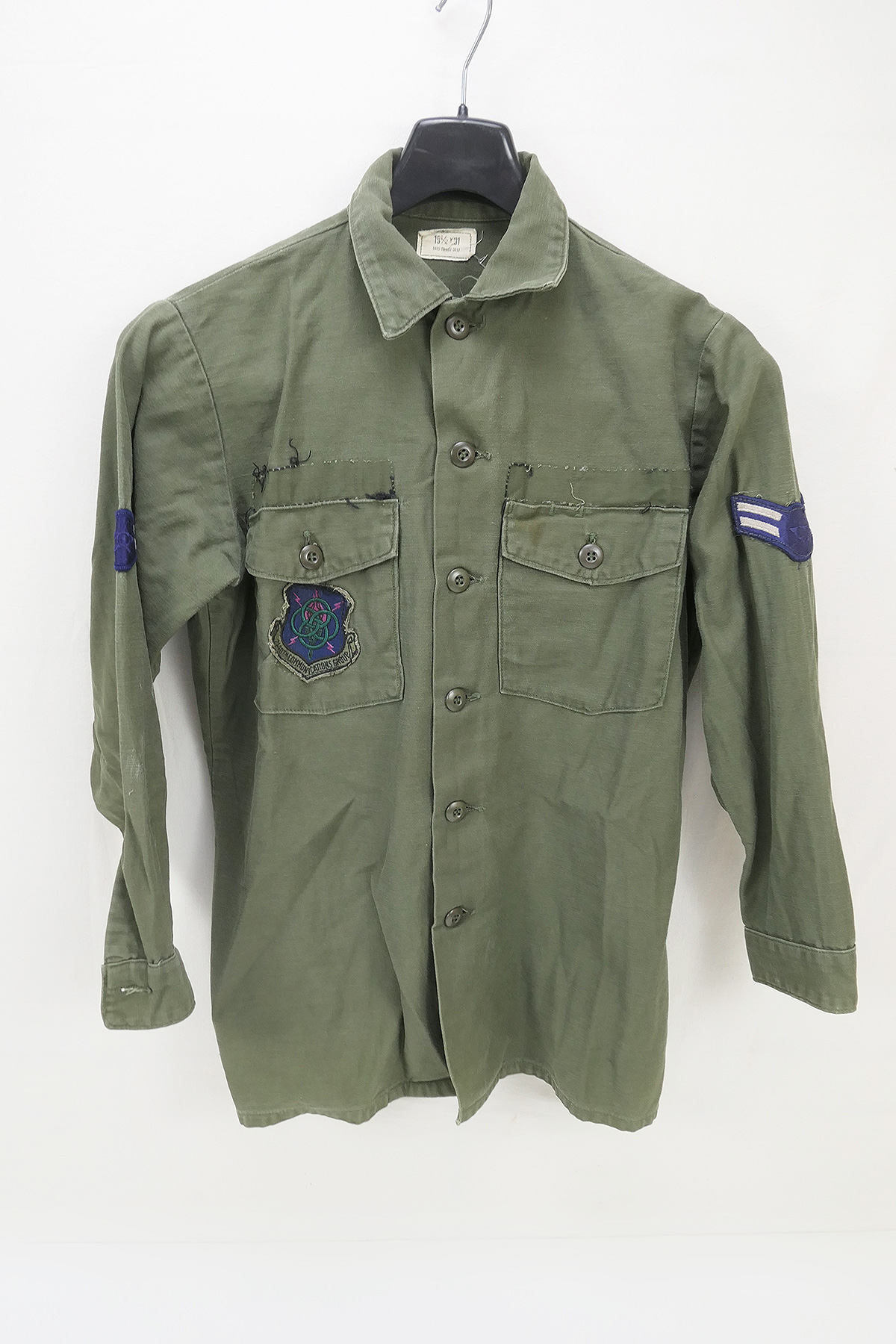 P1480949 US Army Shirt Vietnam Utility Cotton Sateen OG-107 15½ x 33 Field Shirt 1976