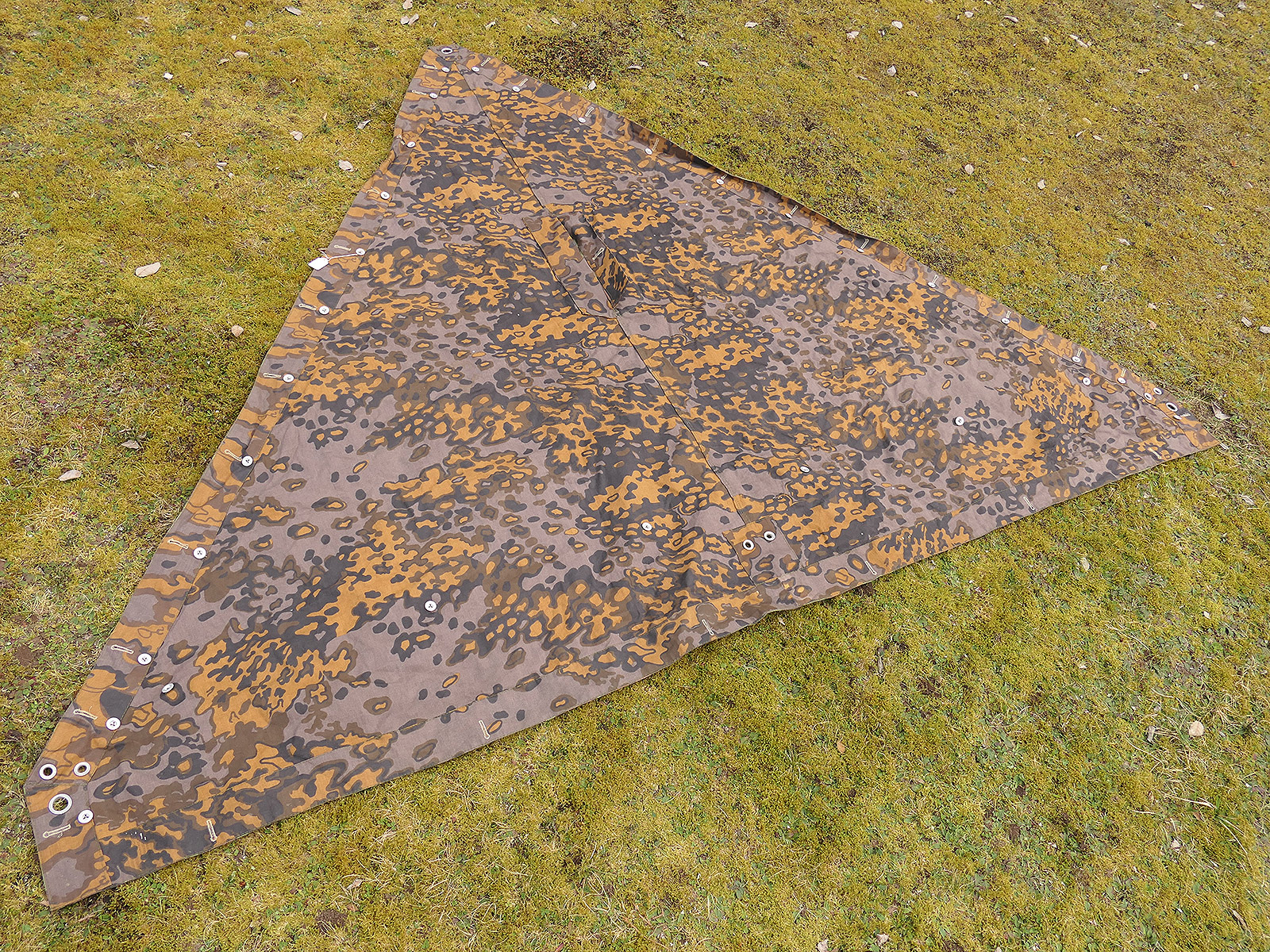 Replica Waffen SS tent canvas, oak leaf camouflage, tent sheet, camouflage cape, tent, oak leaf