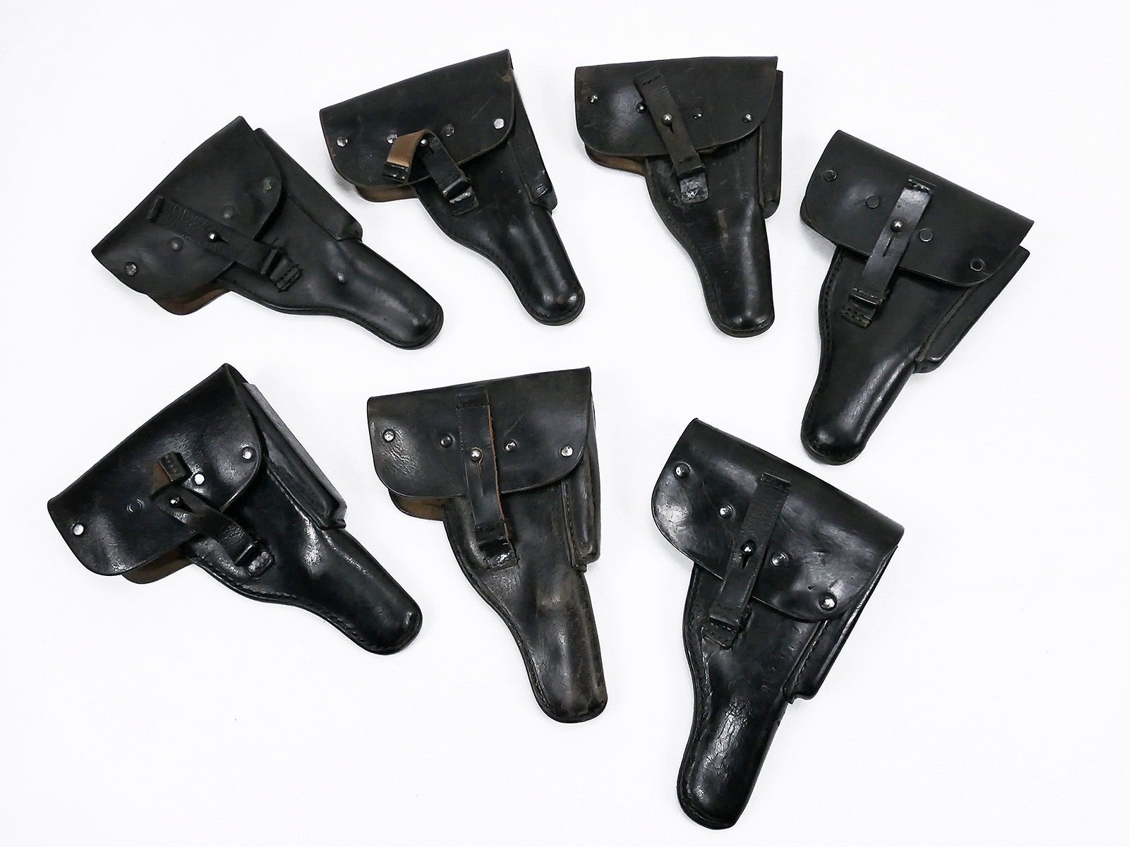 P38 / P1 pistol holster soft shell leather holster black type Wehrmacht USED