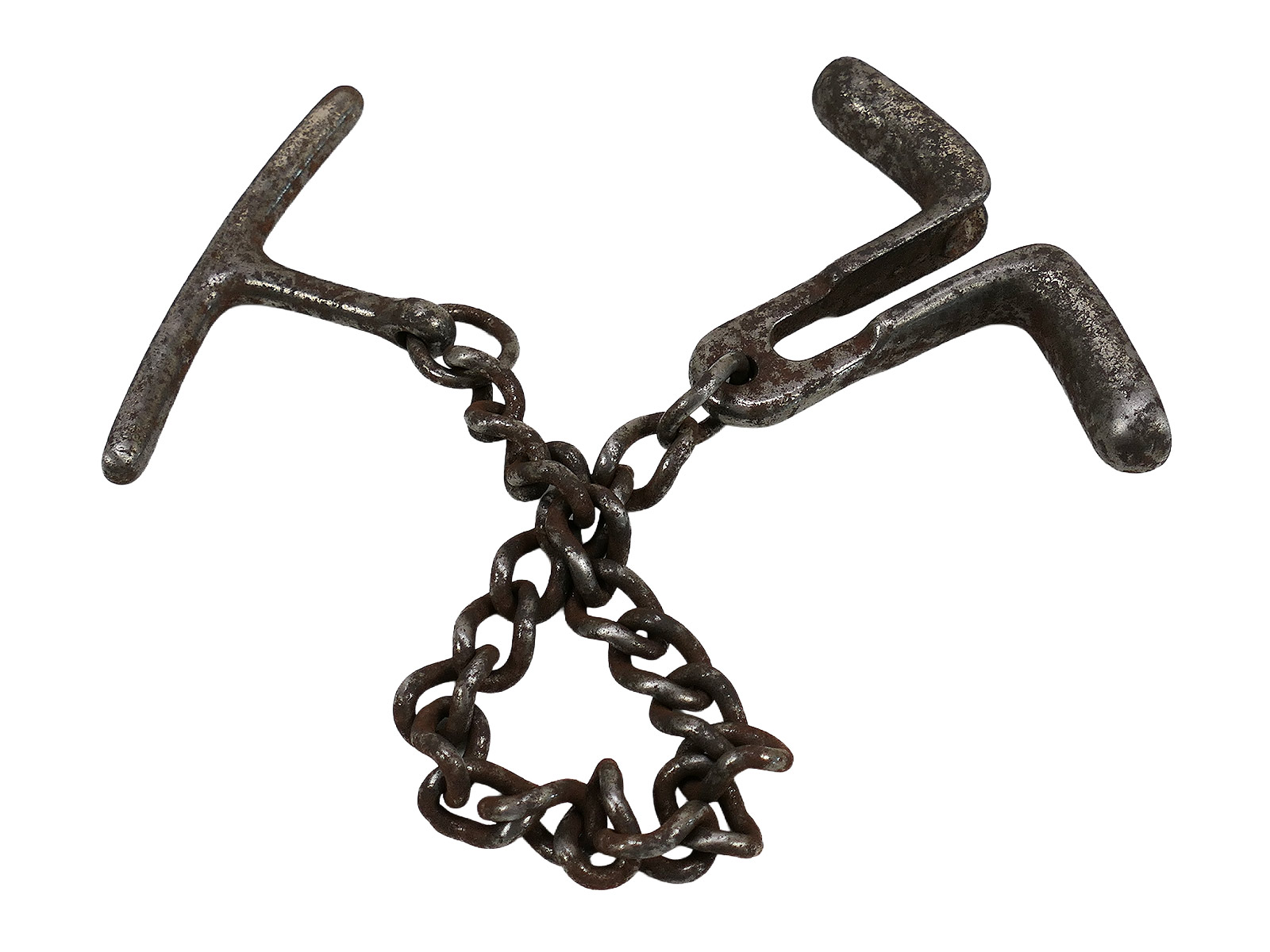 #F SS Hand Gag Gag Chain Restraint, Display or Gag Chain ANTIQUE