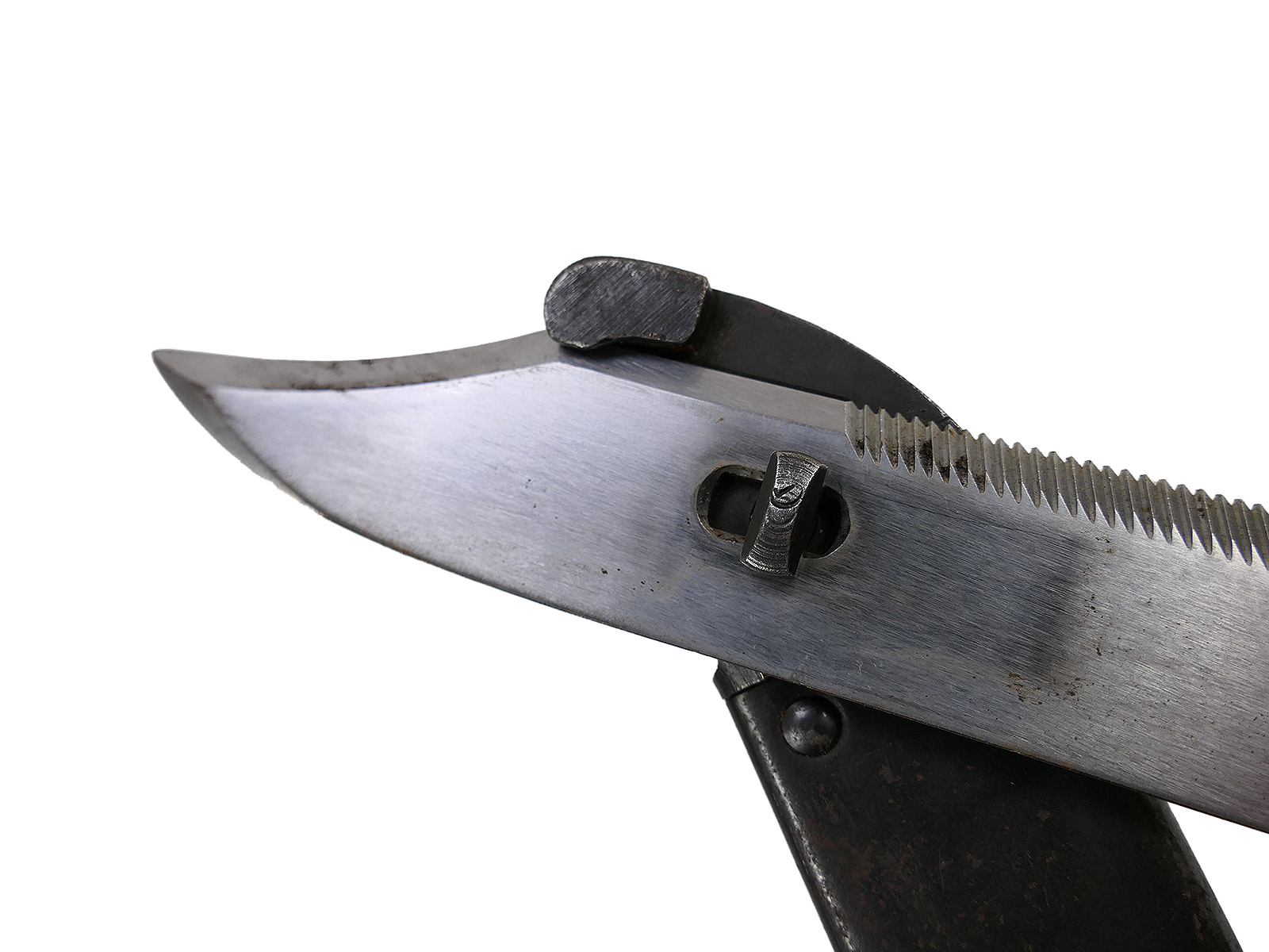 Original NVA side sword / bayonet for AK47 and AK74 Kalashnikovs, with black plastic handle and wire cutter