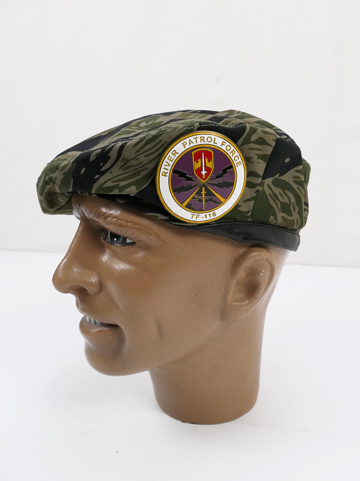 US Army Beret River Patrol Force TF-116 Beret Tiger Stripe Vietnam Size M