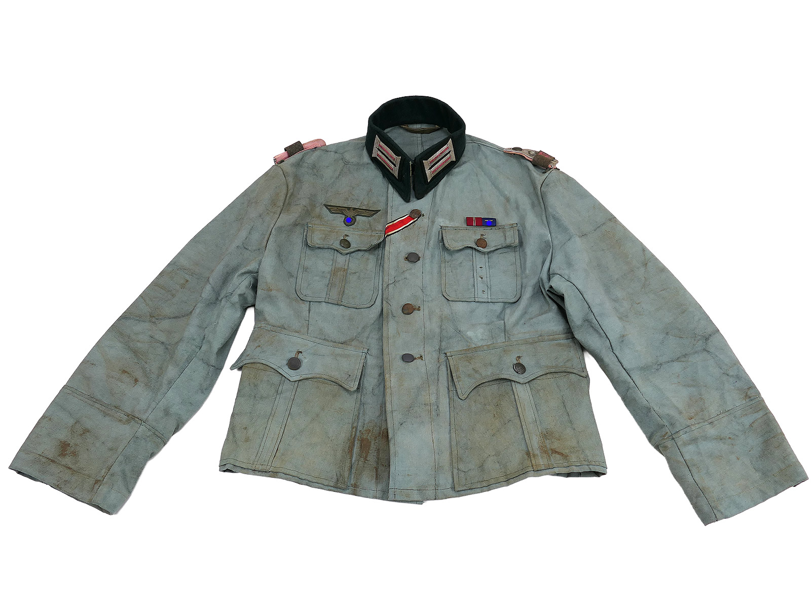 Wehrmacht M41 Officer’s Summer Field Jacket – Lieutenant’s Tank Destroyer Uniform – COLLECTION – BATTLE-WORN