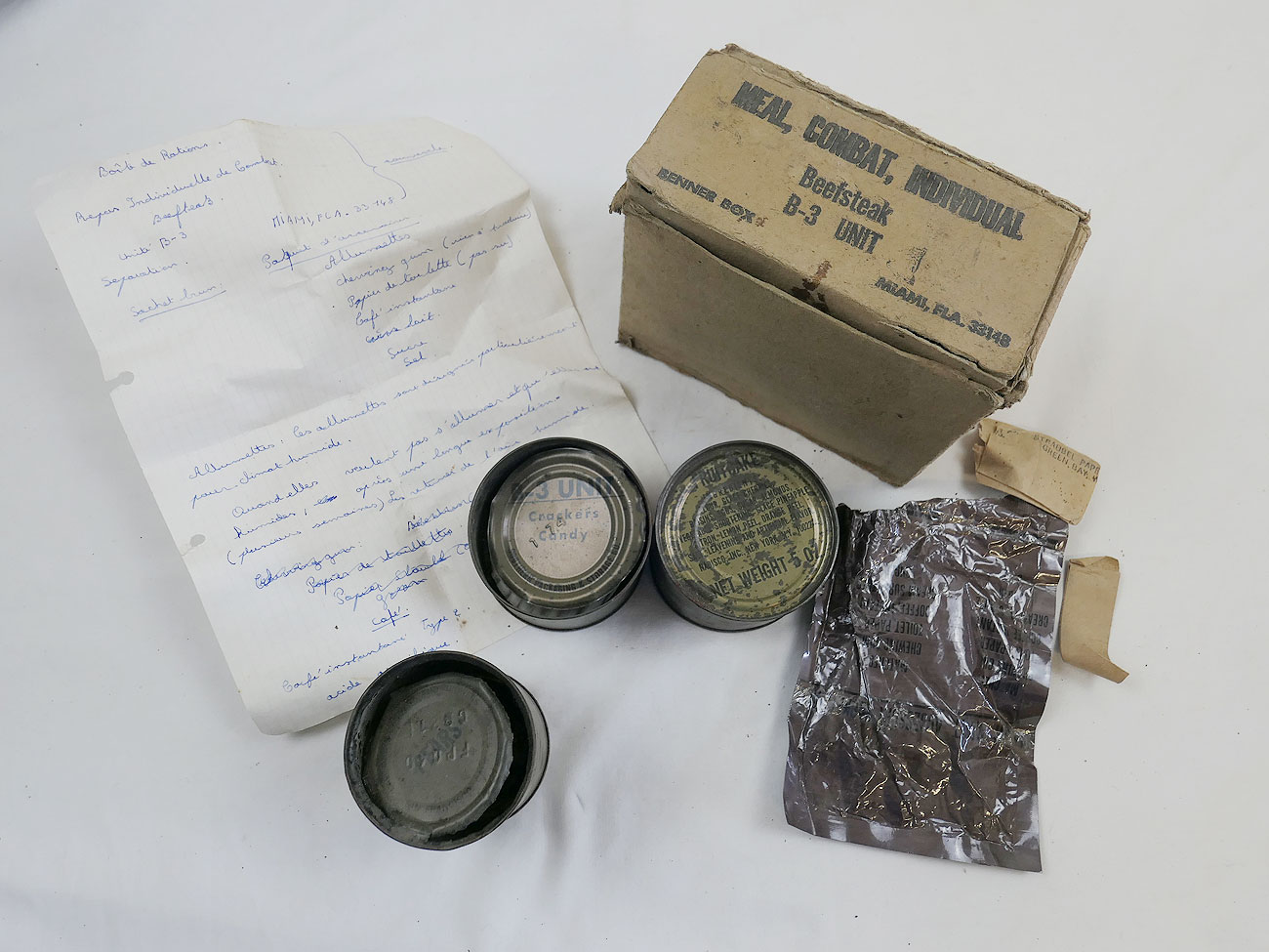 13150-2 US Army Beefsteak Meal Combat Individual original Viet Nam dated 70's