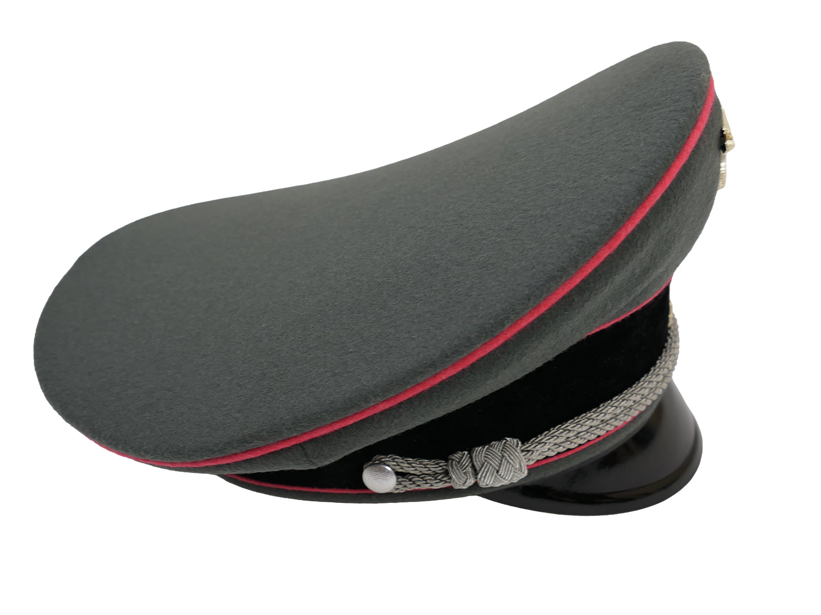 Waffen SS peaked cap, officer’s, PANZERTRUPPE, size 58 – top-quality museum-grade reproduction with metal detailing