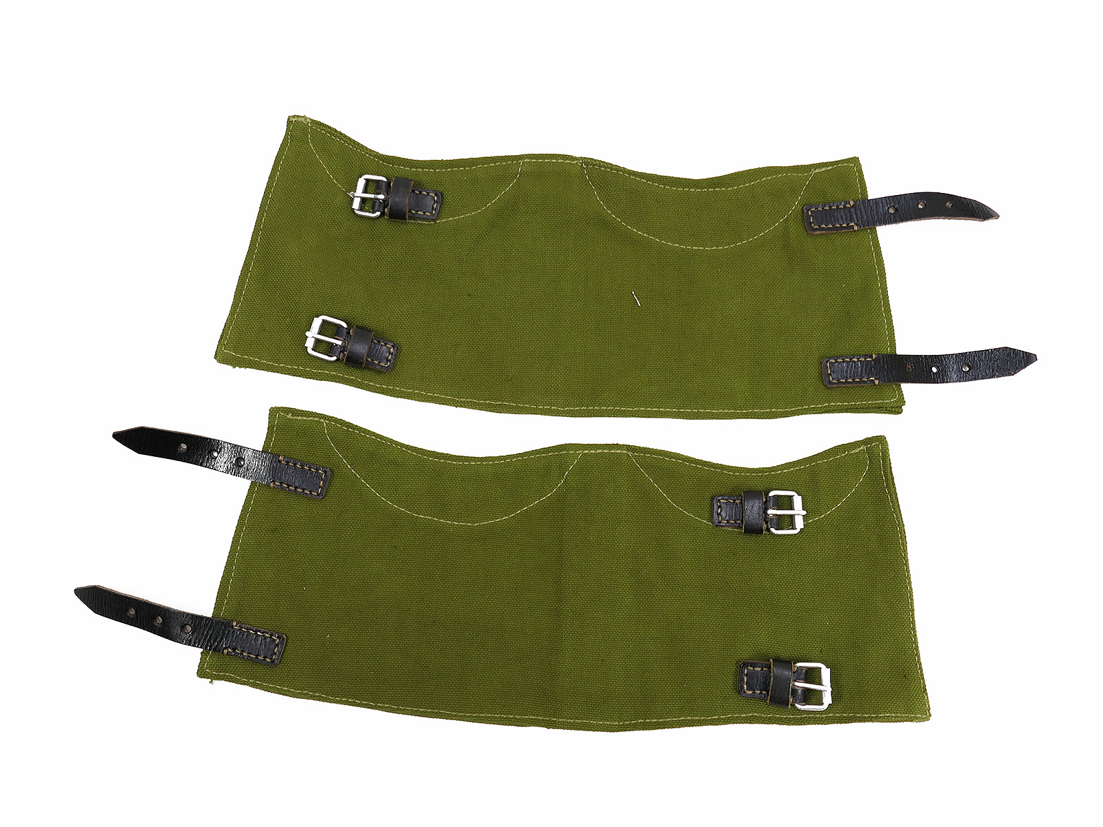 Vintage Wehrmacht couple’s gaiters, OLIVE / Tropical *Handcrafted* for lace-up boots 