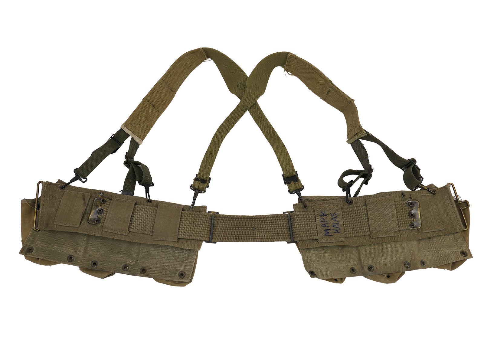Type WW2 US Army SET B.A.R. Ammo Belt Browning Automatic Rifle + Suspenders Ammunition Belt