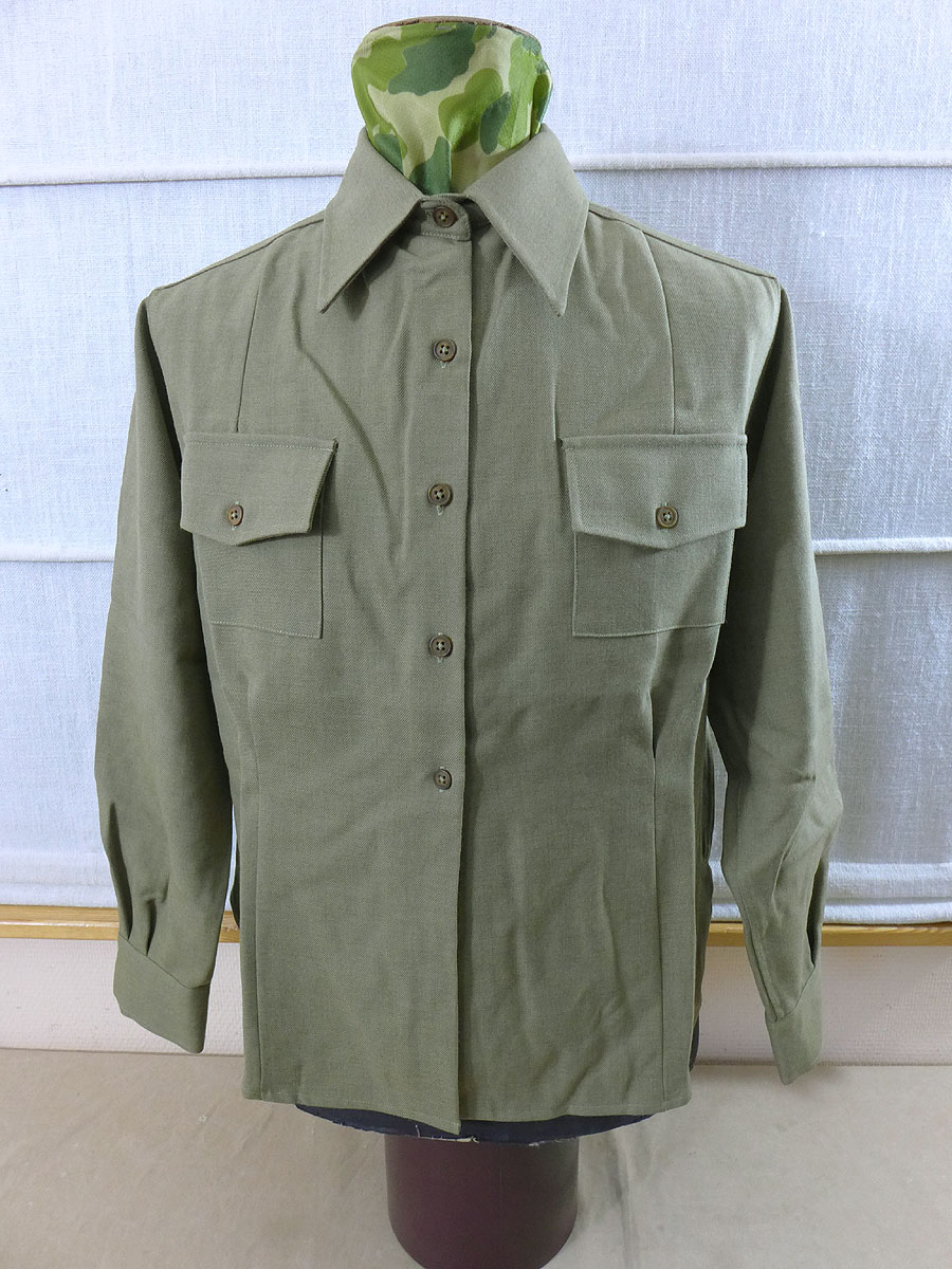 US ARMY WAC Women's Shirt Uniform Women Mustard Service Shirt Dress