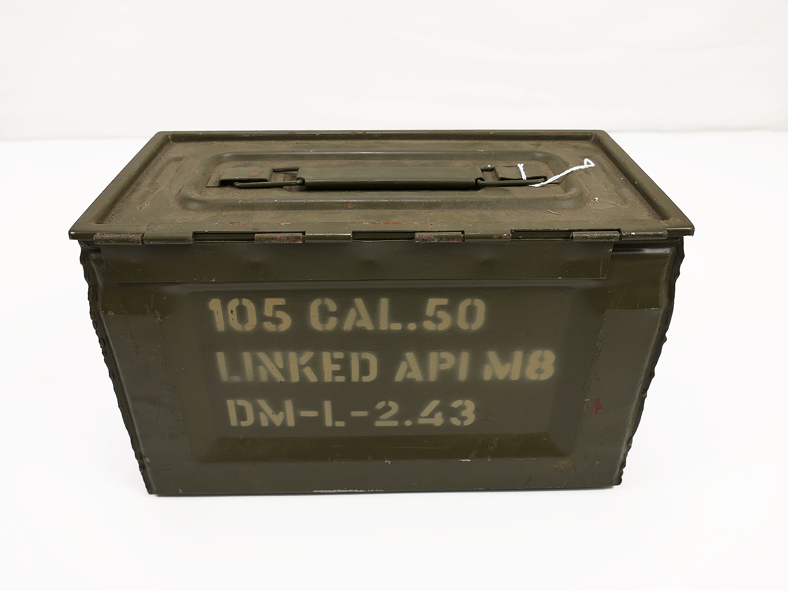#6 US Army Ammunition Box, .50 calibre, M2 ammunition box, metal ammunition box, belt box