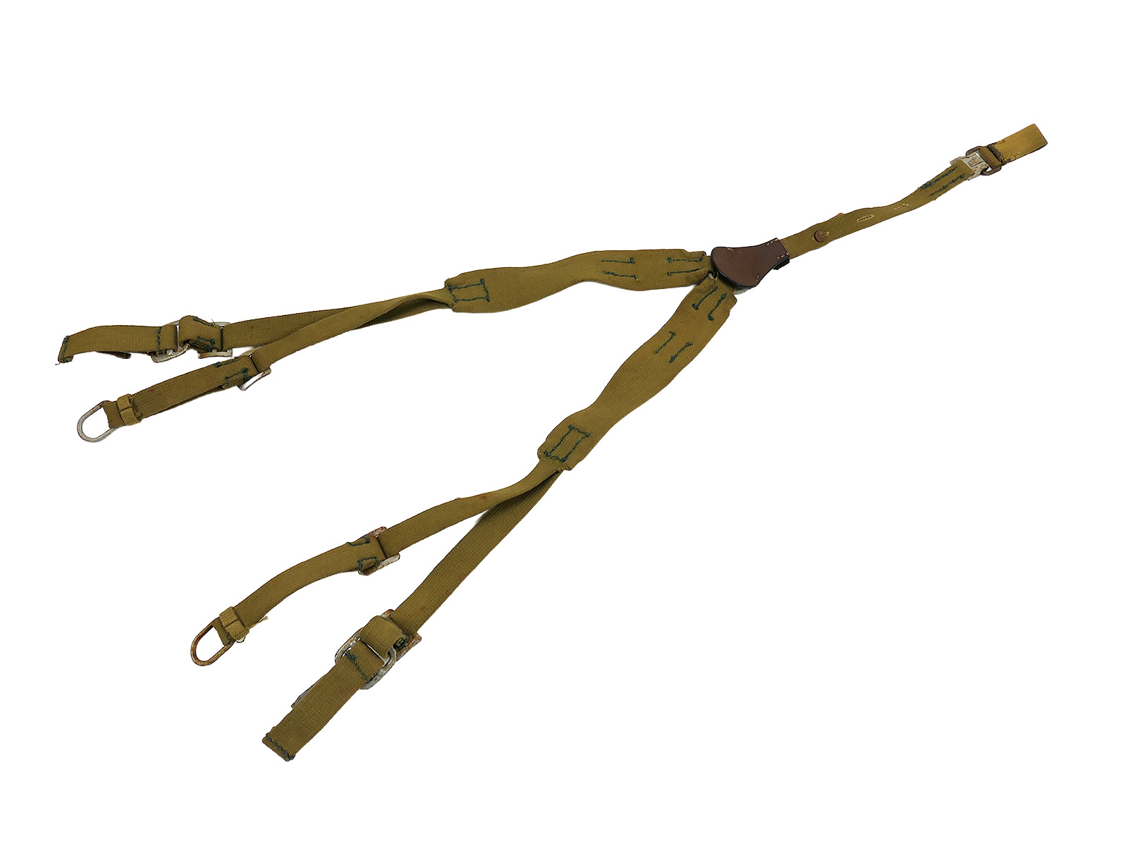 Wehrmacht DAK Afrika Korps Tropical Web Y-strap Southern Front Late War Belt Carrying Frame