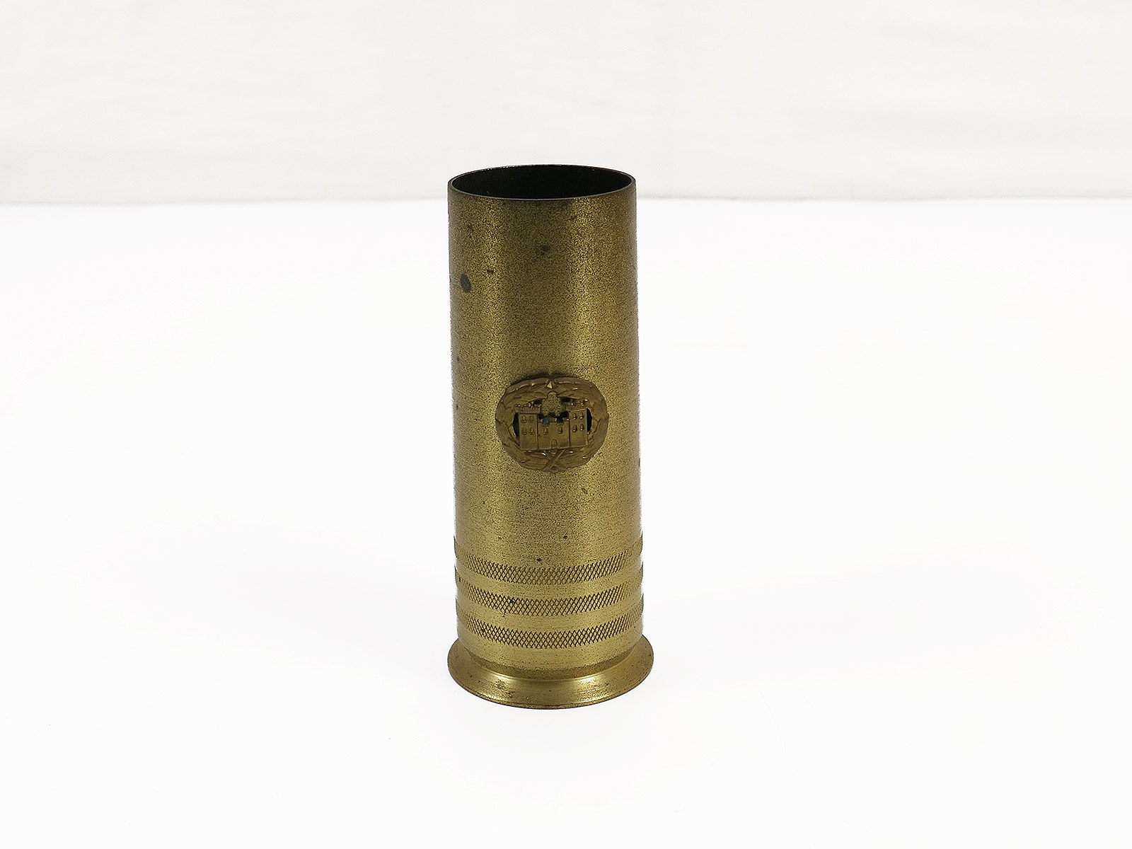 Original ammunition case artillery mortar Finland brass case cartridge reservist gift 