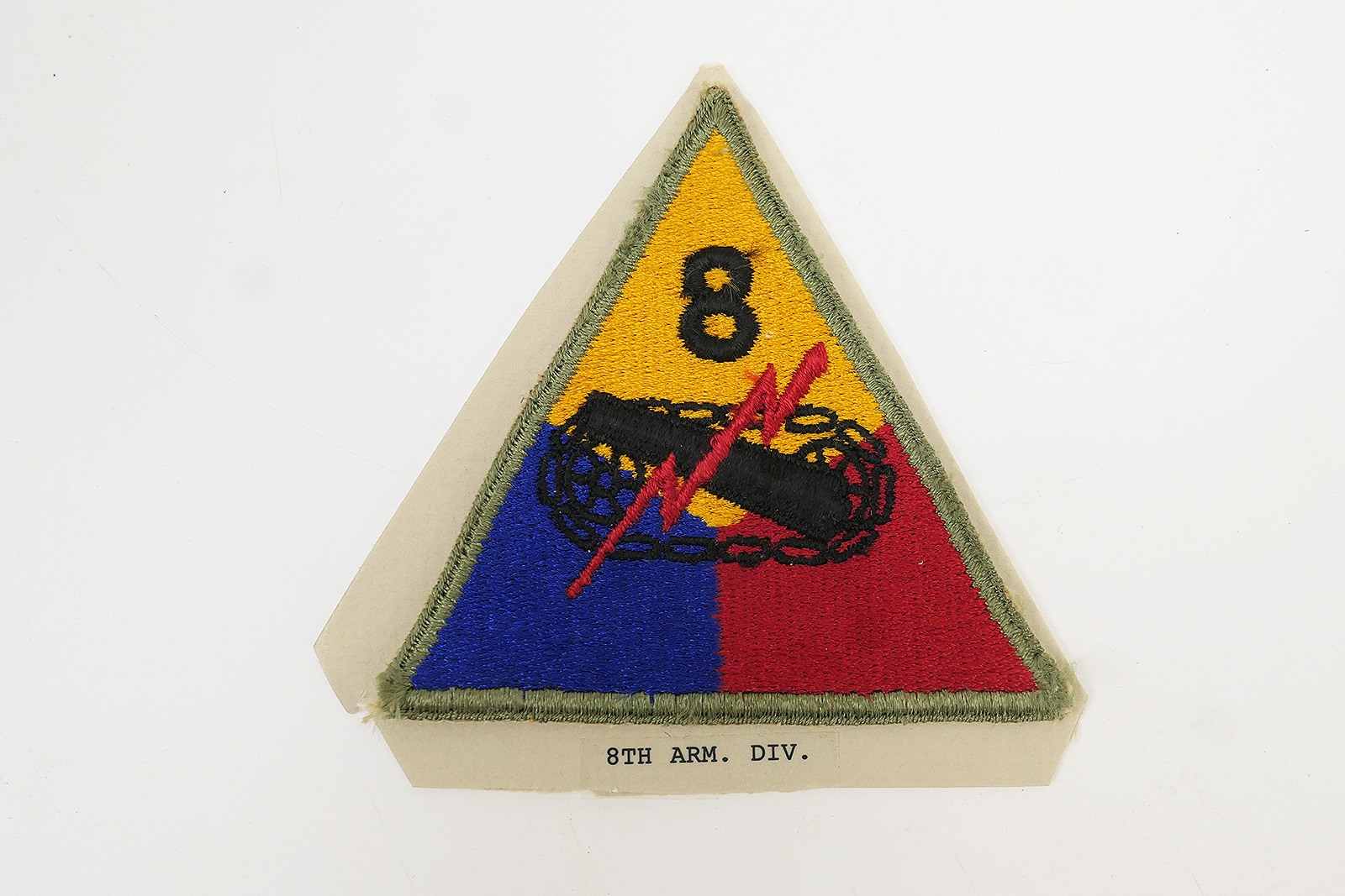 US ARMY WW2 Patch Sleeve Badge 8th Armored Division Panzer Division 1941-1947