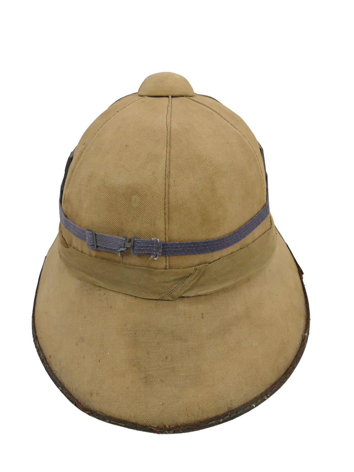 Original tropical helmet, Afrikakorps, Carl Halfar, Wehrmacht, DAK, with dust goggles – COLLECTION