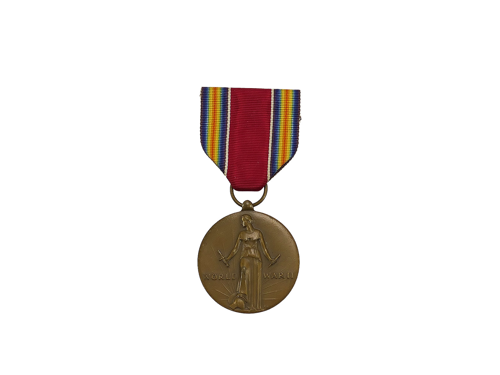 US Army WW2 Medal of Honour FREEDOM VICTORY MEDAL on ribbon Victory Medal Original Award COLLECTION