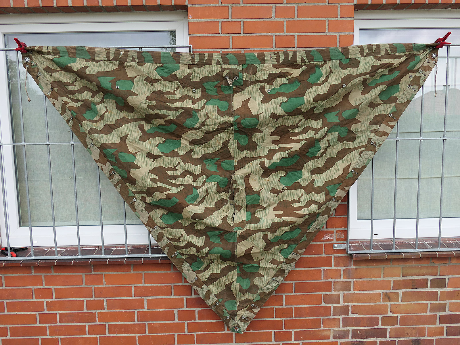 Original Wehrmacht M31 tent canvas, splinter camouflage, camouflage tent fabric – VERY NICE