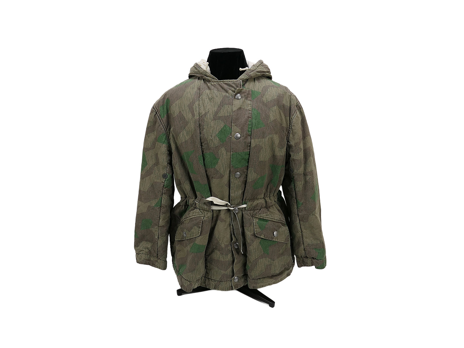 Wehrmacht winter reversible jacket reversible parka reversible jacket parka splinter camouflage size II heavily worn from SAMMLUNG