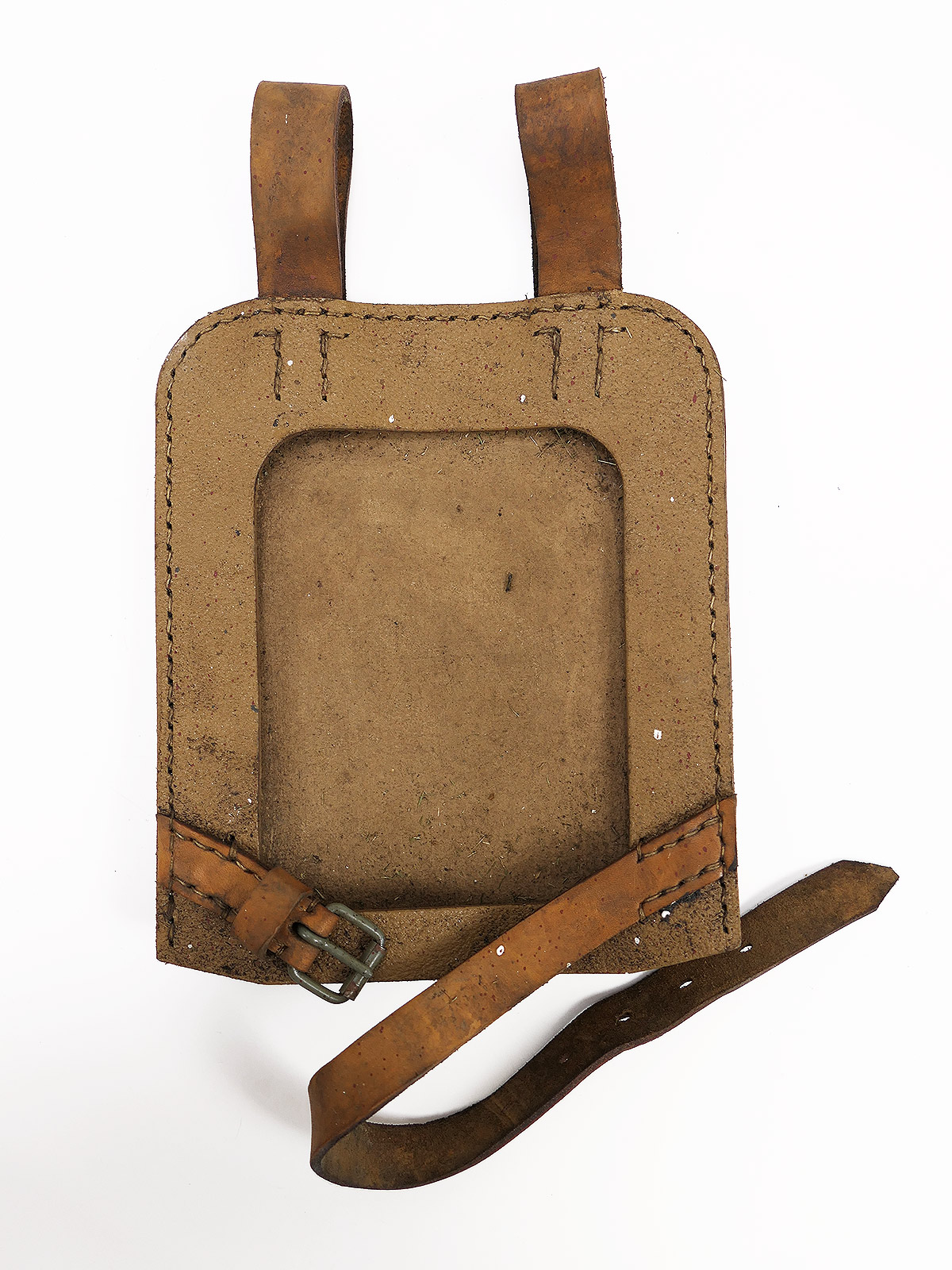 Wehrmacht Infantry Spade Leather Bag, Spade Bag, Replacement Material, Spade Leather, Top Patina