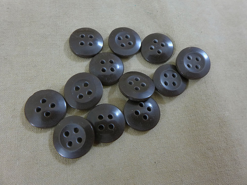 12x piece buttons brown Afrikakorps Luftwaffe tropical shirt DAK service shirt tropics