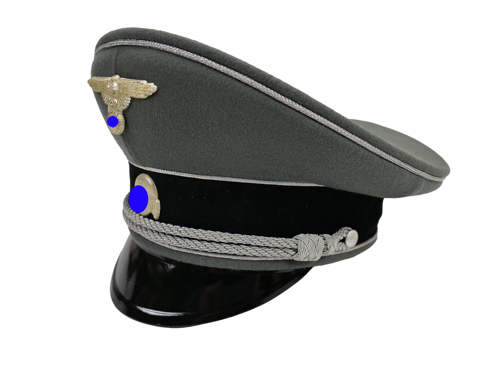 Waffen SS peaked cap, General’s size 58 – top-quality museum-grade reproduction with metal detailing