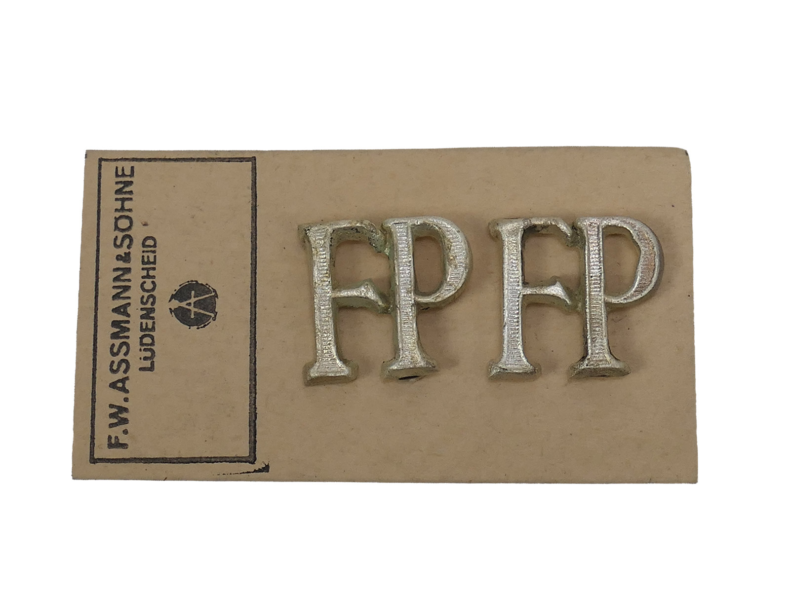 Pair of Wehrmacht Army shoulder pad covers for officers, ‘FP’ (Field Post)