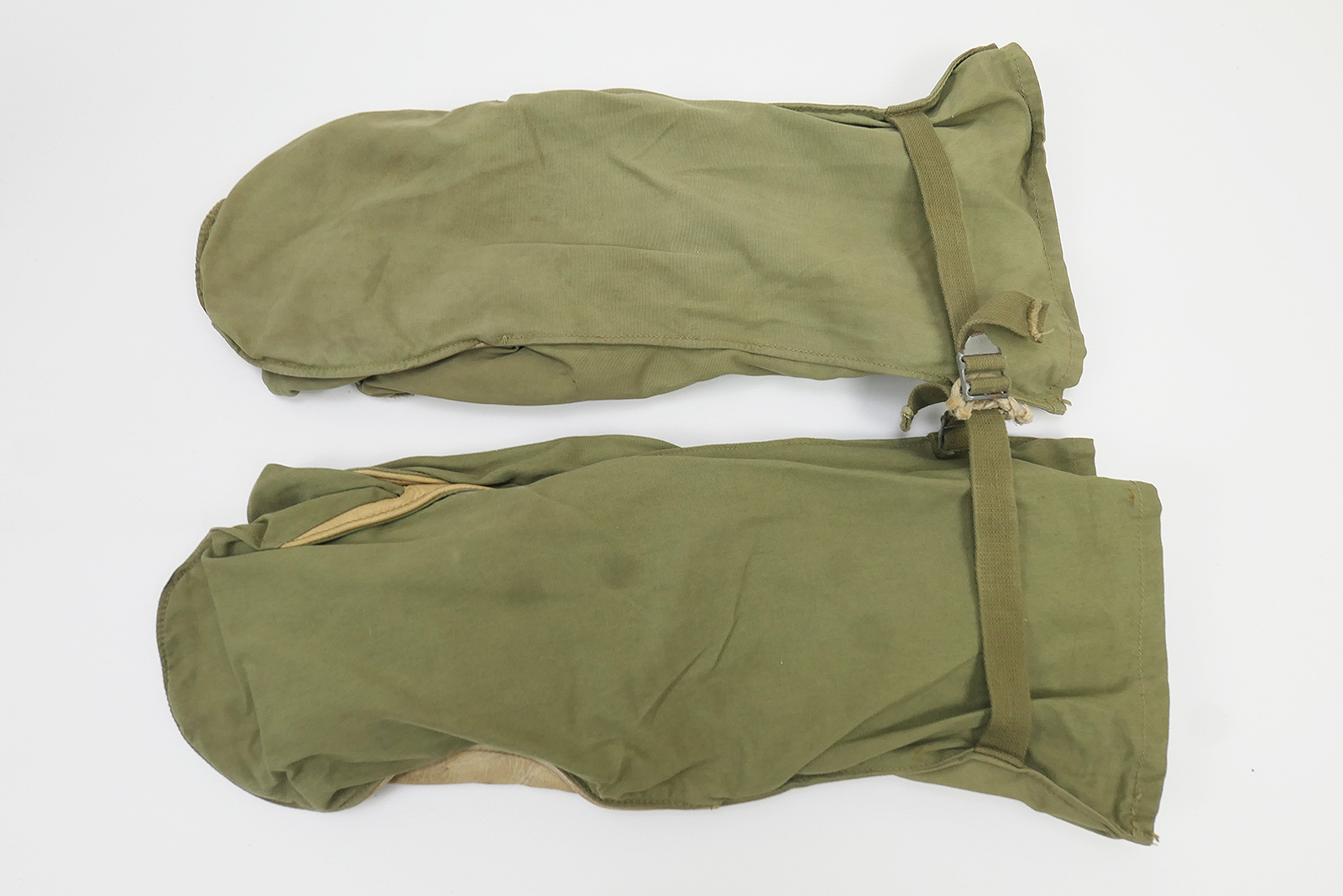 P1540501 #2 US ARMY WW2 Mitten Shell Trigger Finger Gloves Three Finger Jeep Winter Gloves Size I