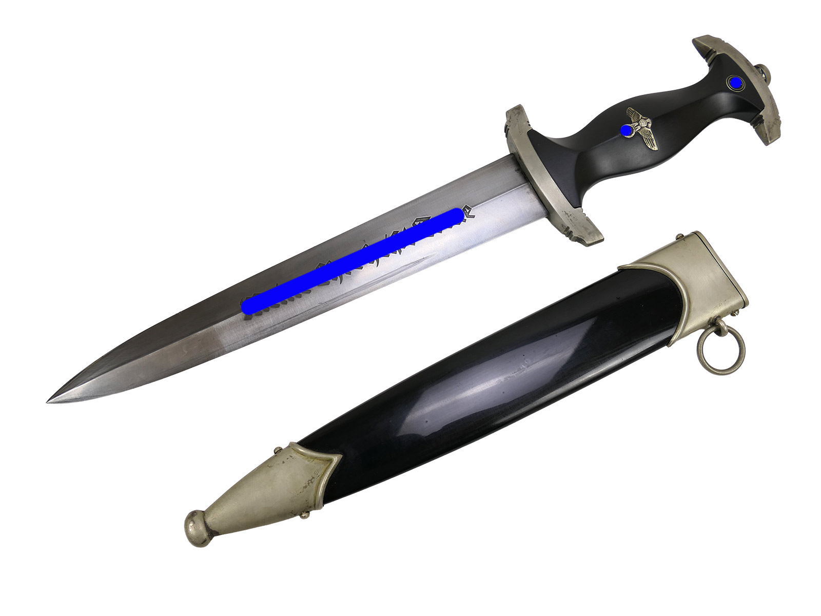 SS Black RZM Service Dagger M33 MEHT, manufactured by Bertram Solingen – TOP!!