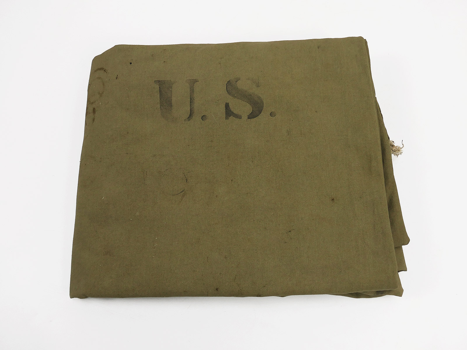 P1568241 Original US Army WW2 khaki tarpaulin tent shelter canvas