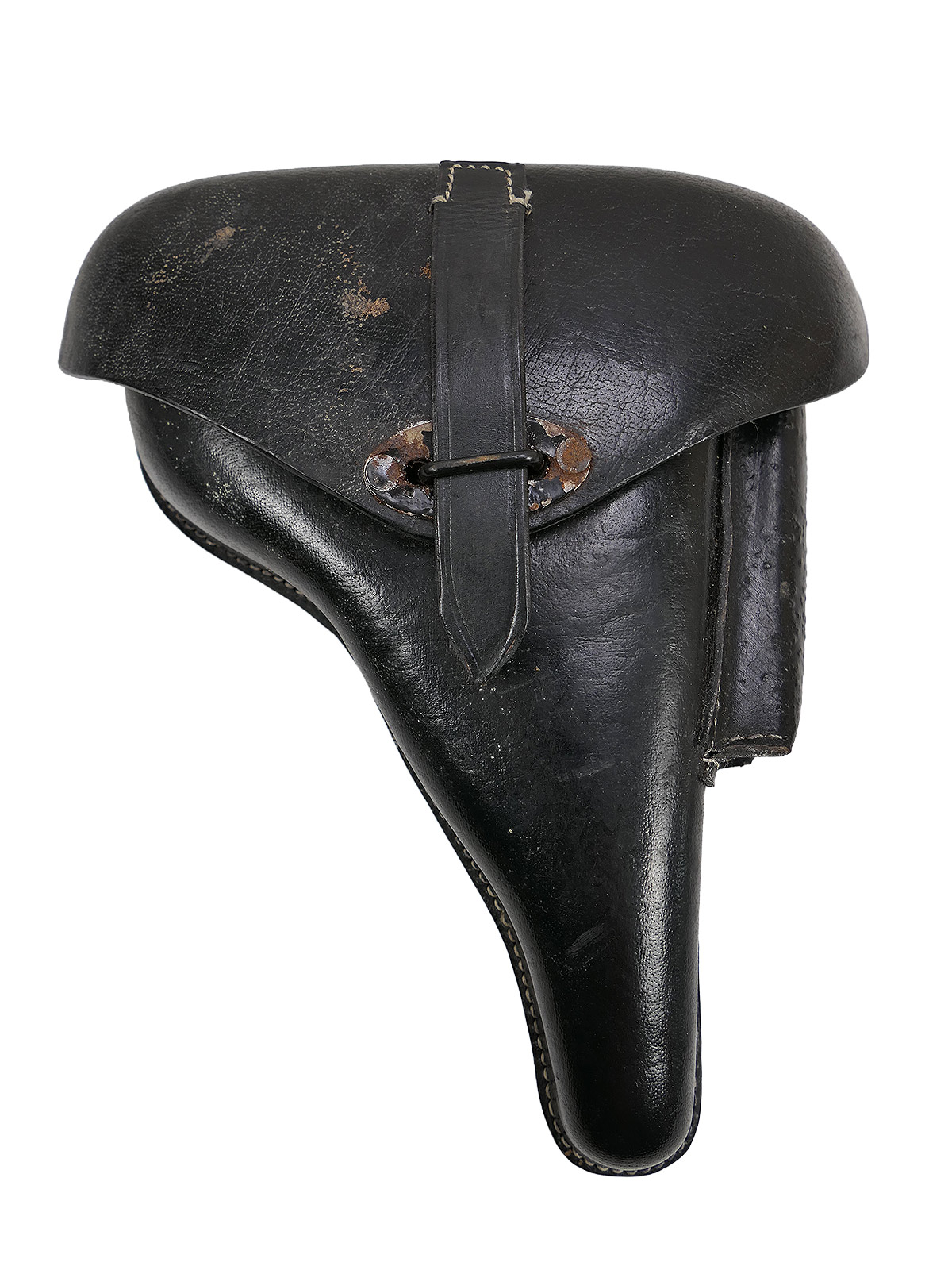 One-off item – Wehrmacht P38 holster, briefcase-style leather holster, pistol pouch – BATTLE WORN