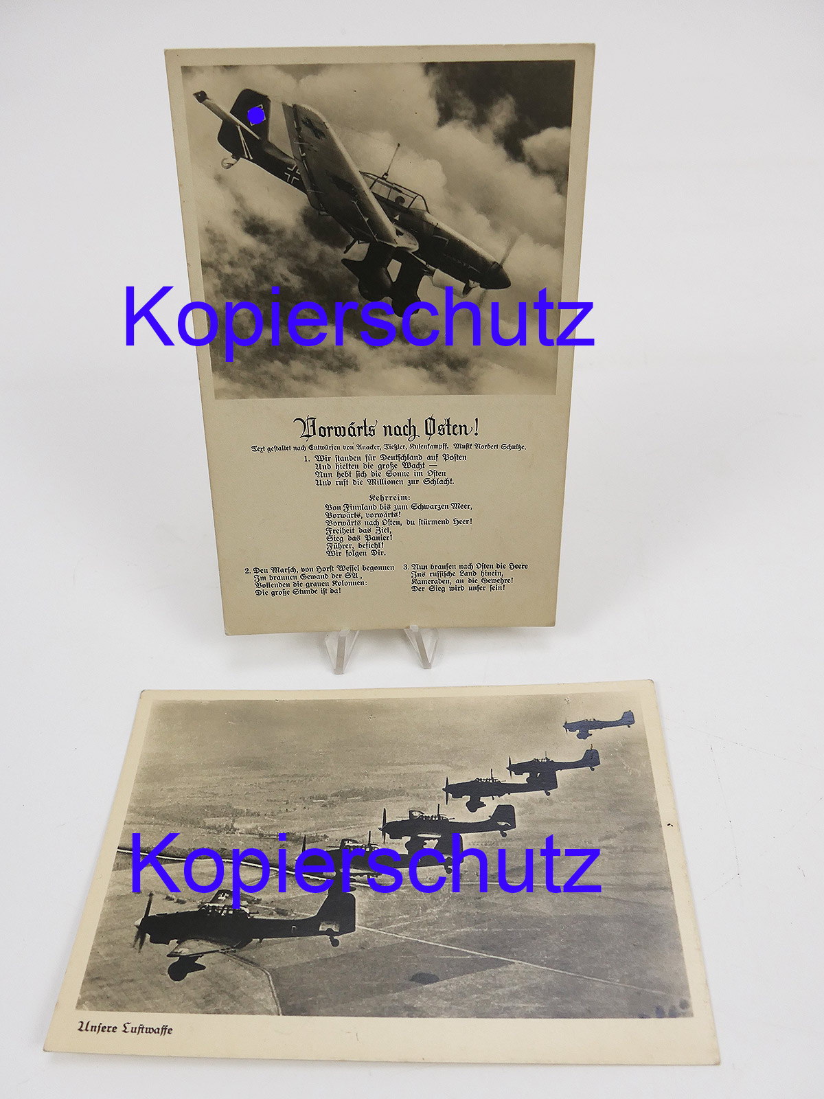 P1749551 #83/ 2x Postcard PK Luftwaffe Propaganda Poster Forward to the East + Our Luftwaffe World War II