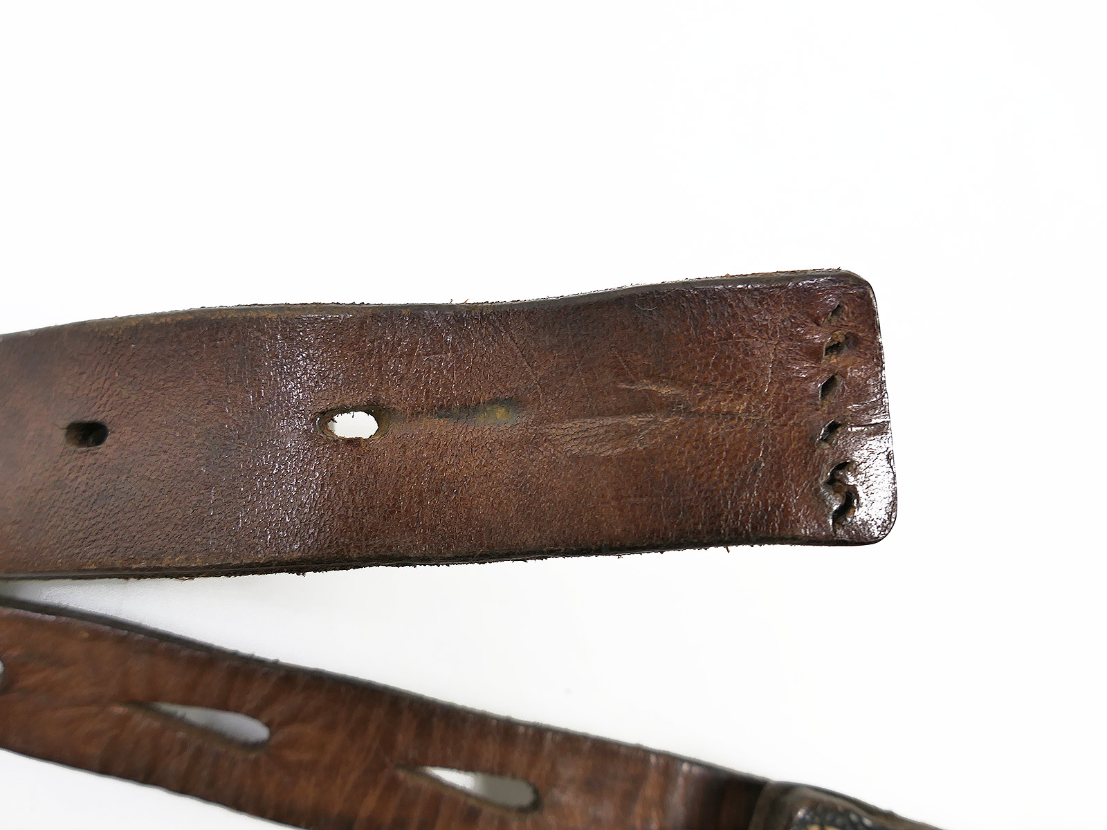One-off item – Original Wehrmacht Y-strap leather belt carrier by Franz Brehme, 1942. Top condition!  COLLECTION